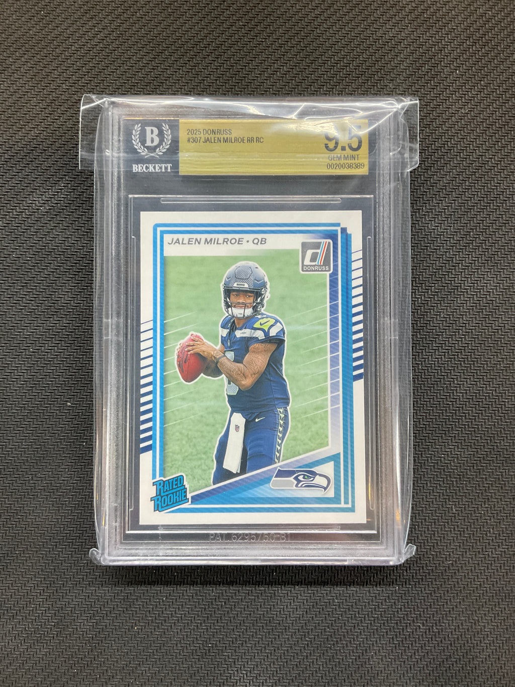 2025 Donruss Jalen Milroe Rated Rookie BGS 9.5