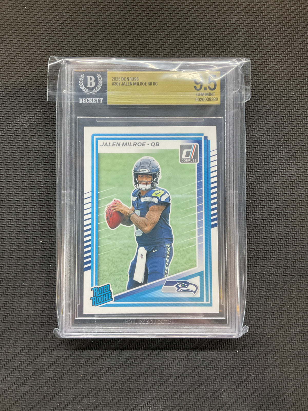 2025 Donruss Jalen Milroe Rated Rookie BGS 9.5