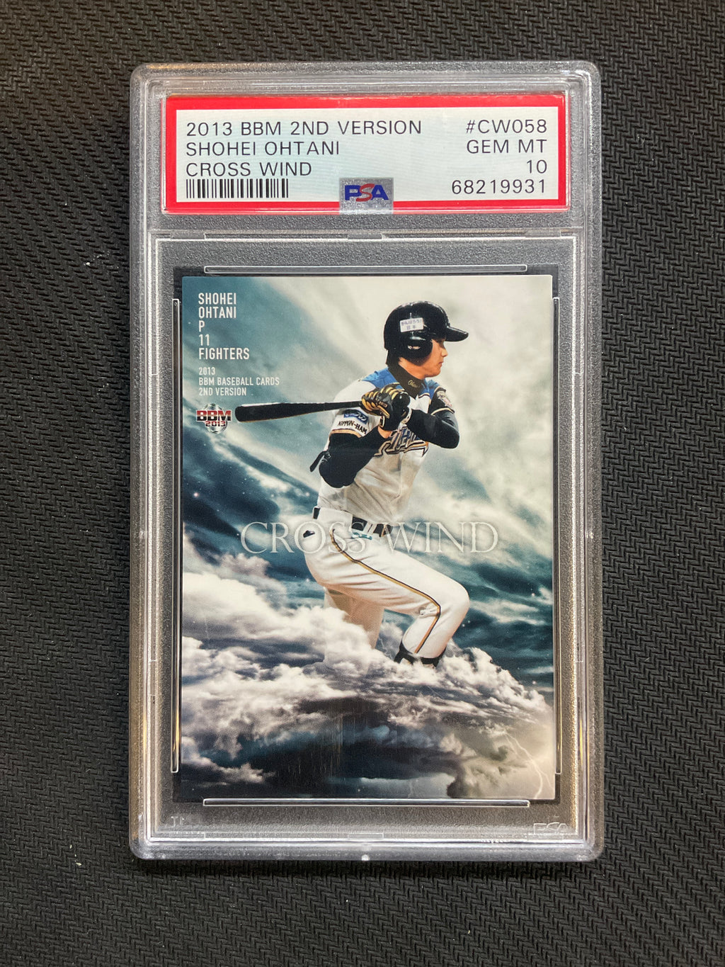 2013 BBM 2nd Version Shohei Ohtani Cross Wind Rookie PSA 10 931