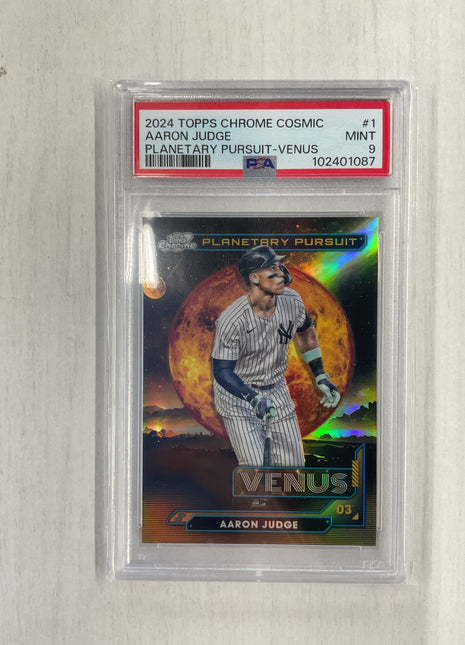 2024 Topps Chrome Cosmic Aaron Judge Venus PSA 9