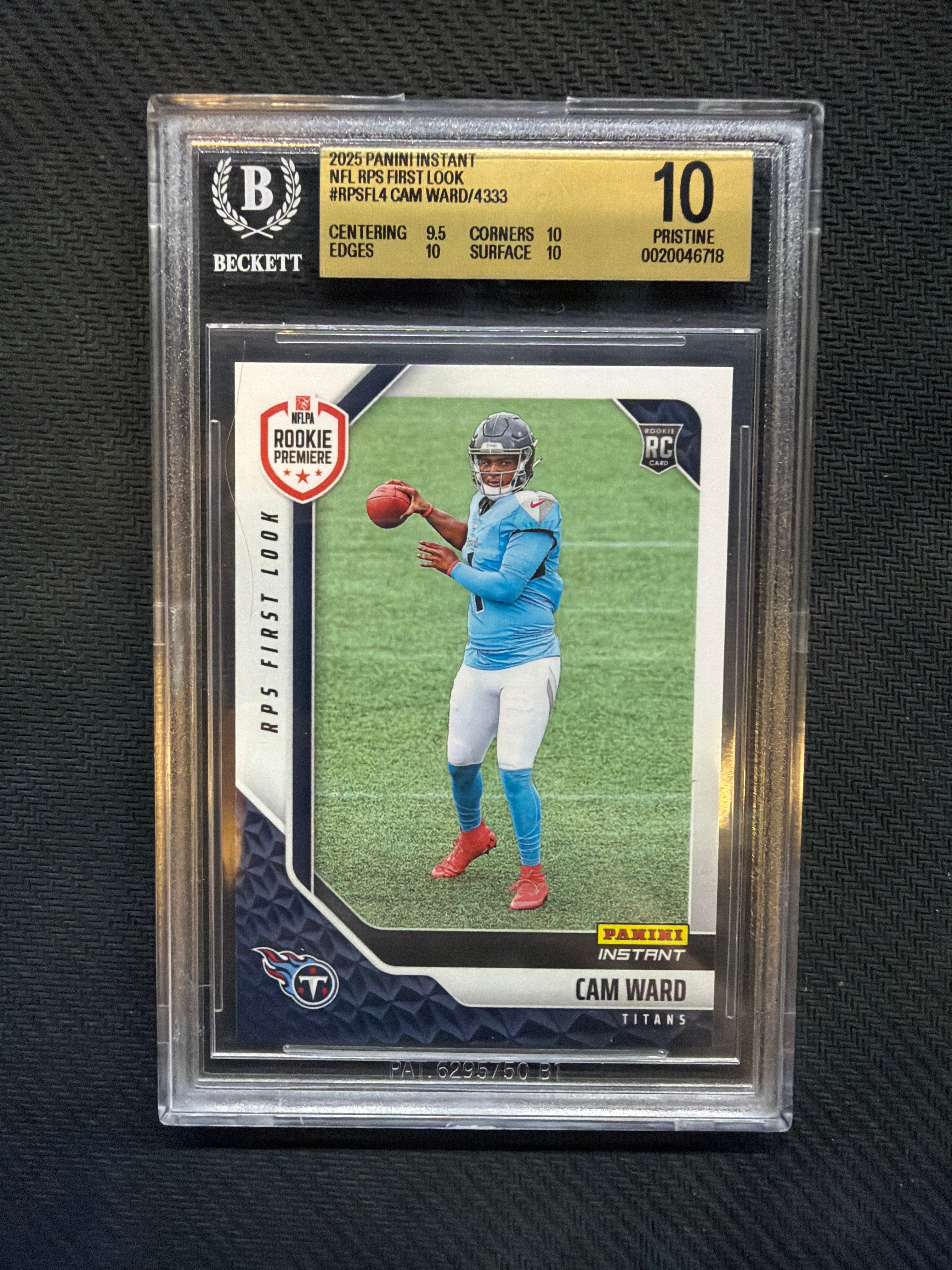 2025 Panini Instant Cam Ward Rookie BGS 10 Titans 718