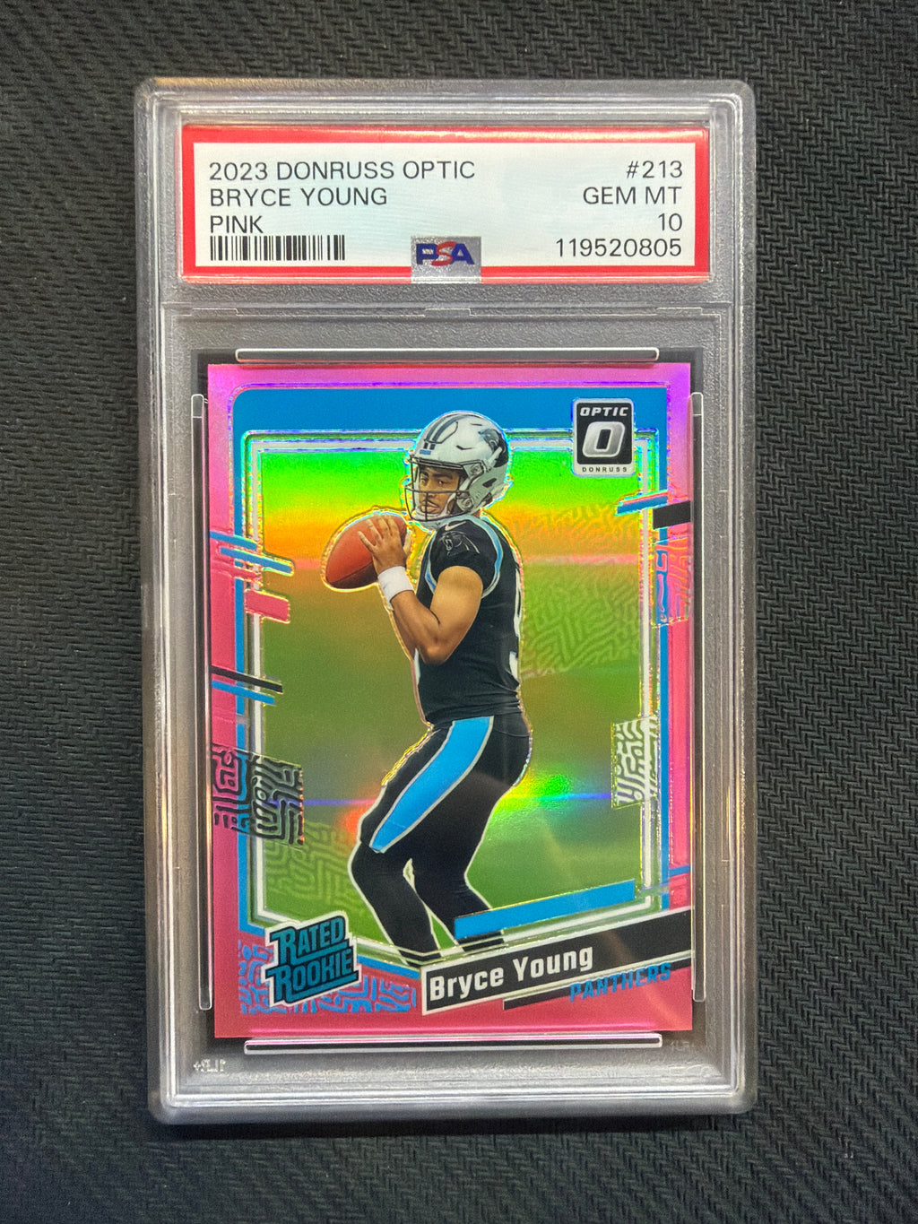 2023 Donruss Optic Bryce Young Pink Rookie PSA 10 Panthers