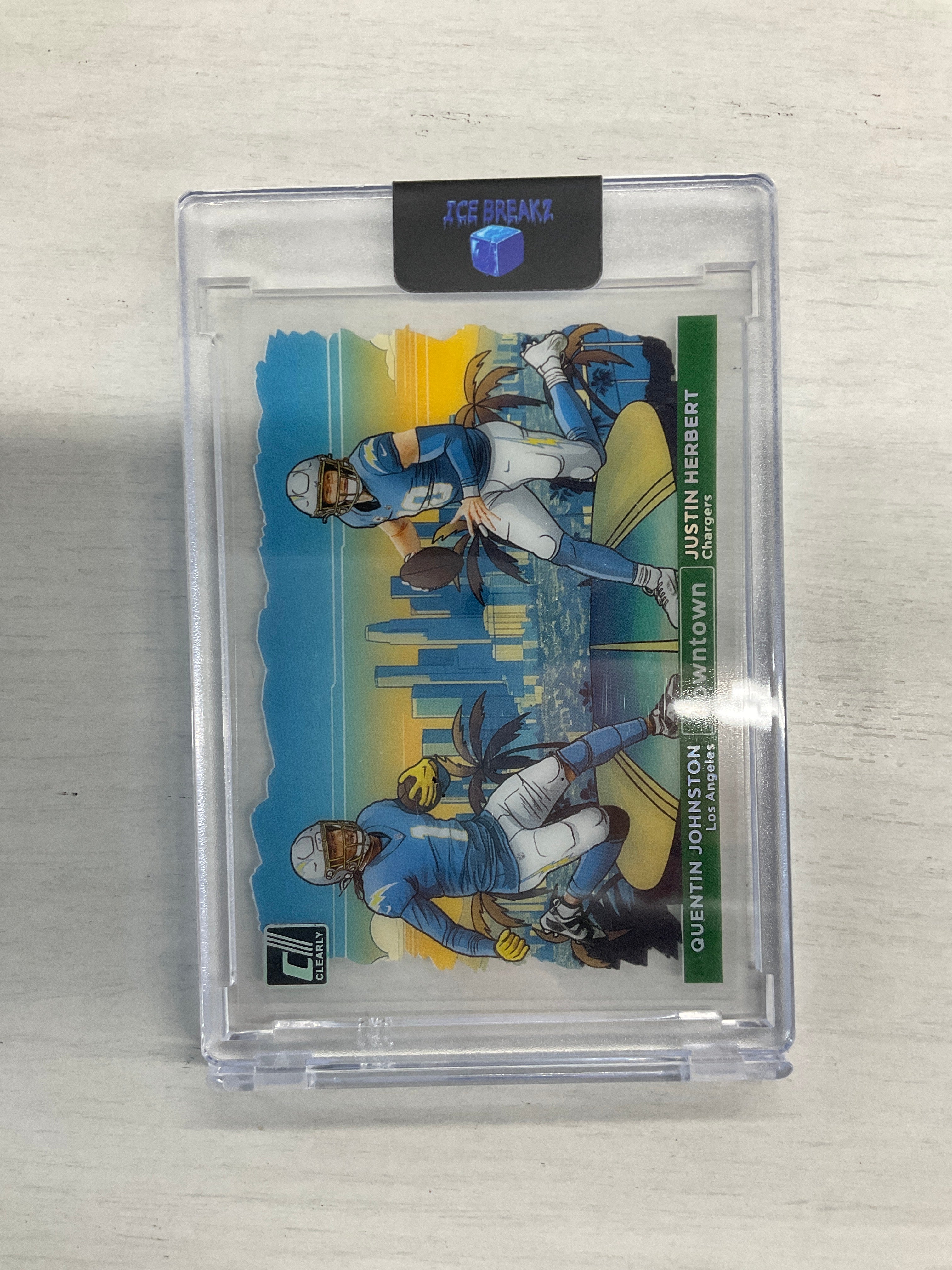 2024 Panini Clearly Justin Herbert Quentin Johnston Downtown!