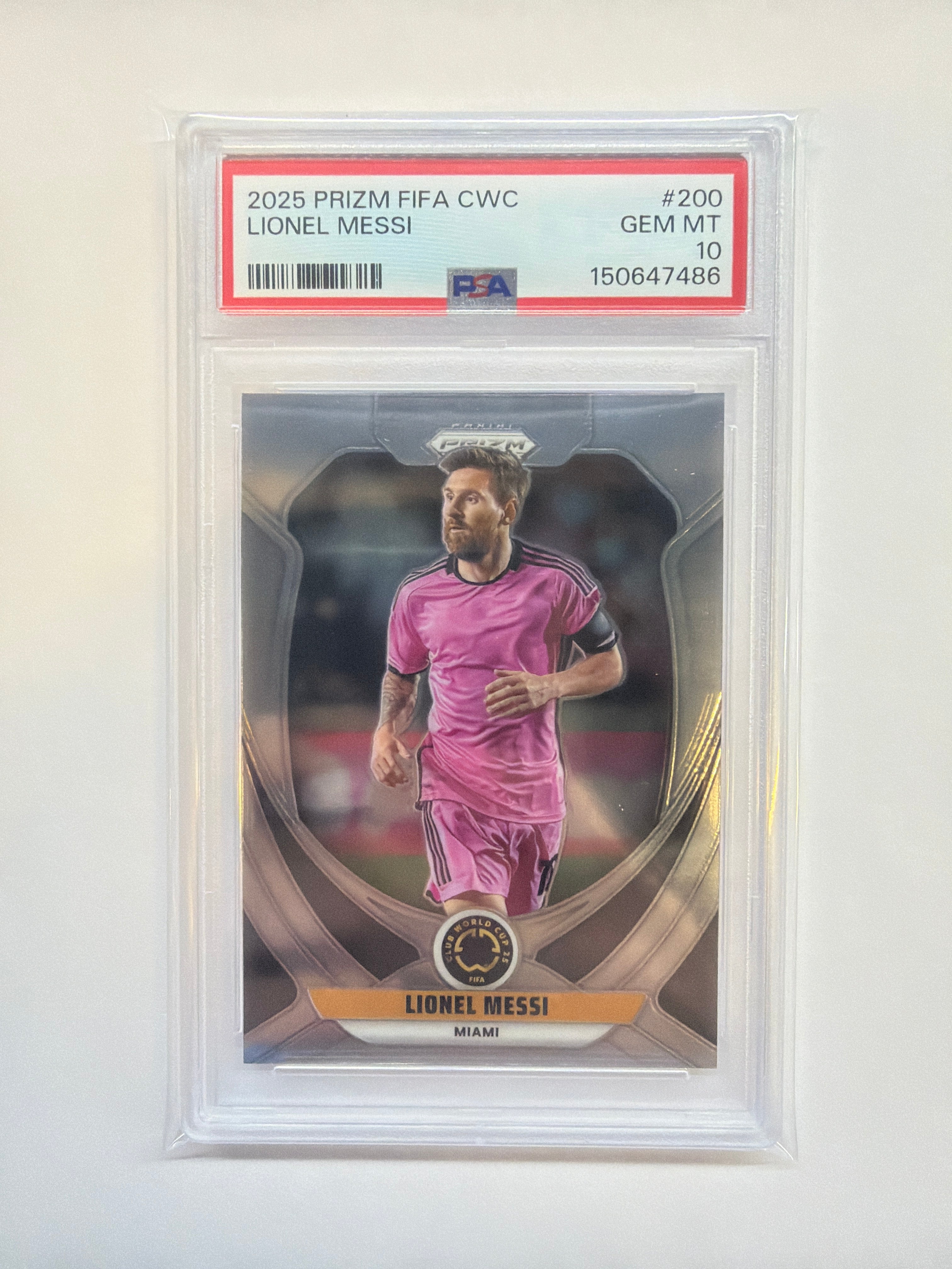 2025 Prizm World Cup Lionel Messi #200 PSA 10 Miami