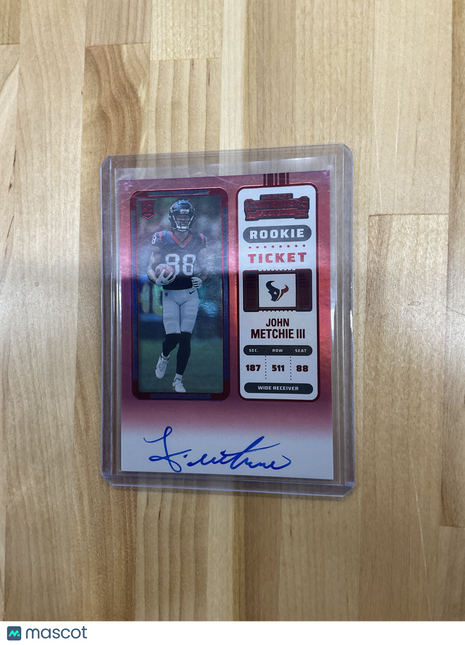 2022 Contenders John Metchie III Red Zone Auto Rookie