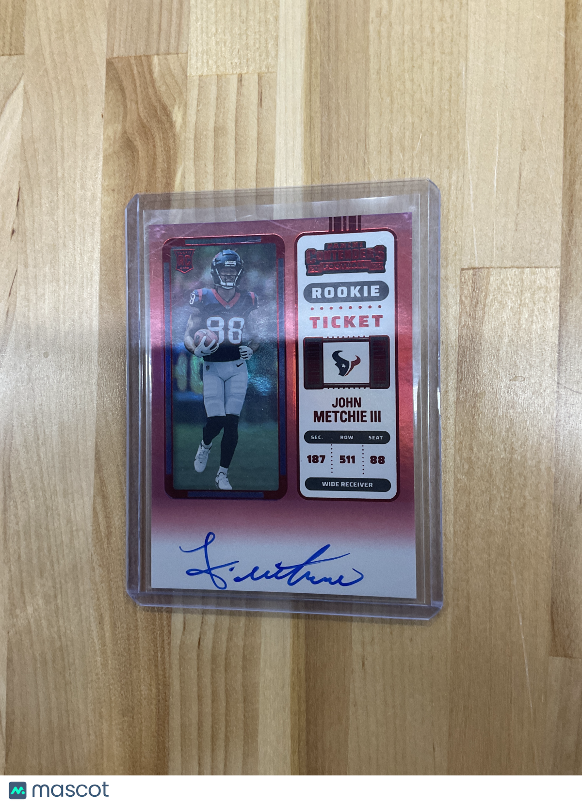 2022 Contenders John Metchie III Red Zone Auto Rookie