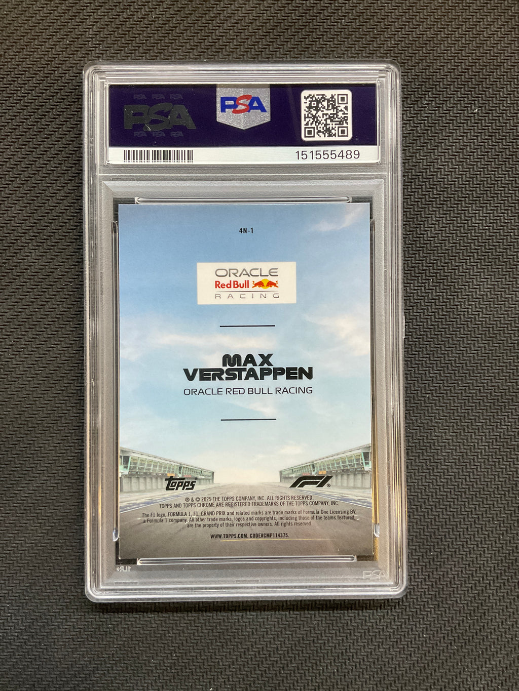 2025 Topps Chrome F1 Max Verstappen Four & More PSA 9 489