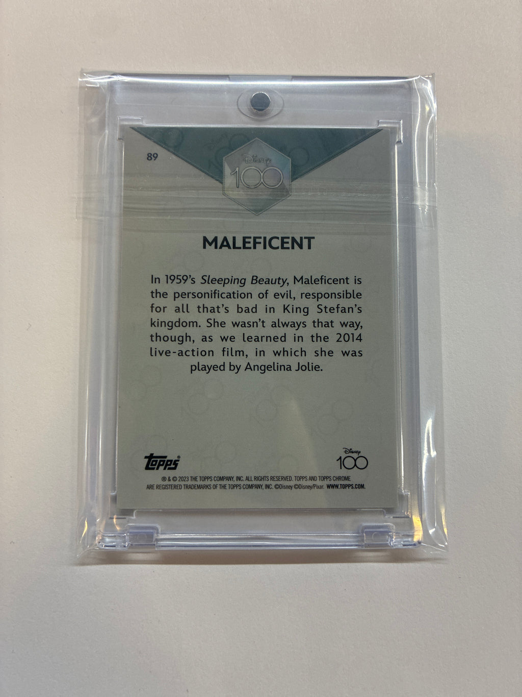 2023 Topps Chrome Disney 100 Maleficent Light Blue Refractor /75