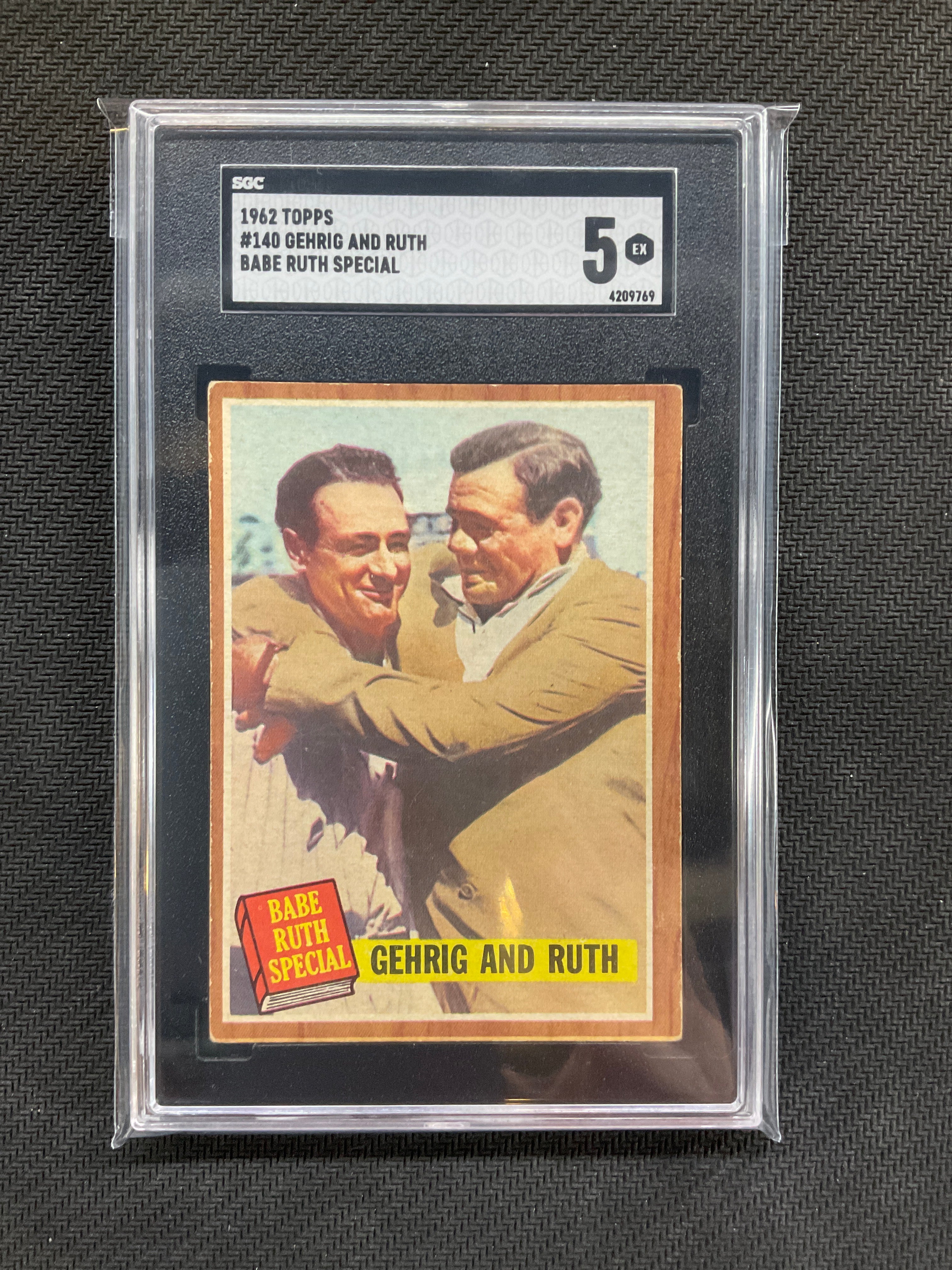 1962 Topps Gehrig And Ruth #140 Babe Ruth Special SGC 5