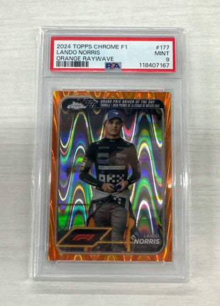2024 Topps Chrome Landfo Norris Orange Raywave /25 PSA 9