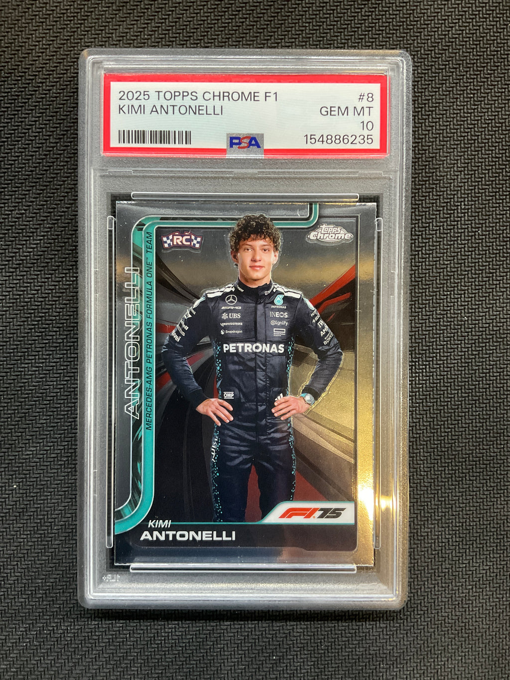 2025 Topps Chrome F1 Kimi Antonelli Rookie PSA 10