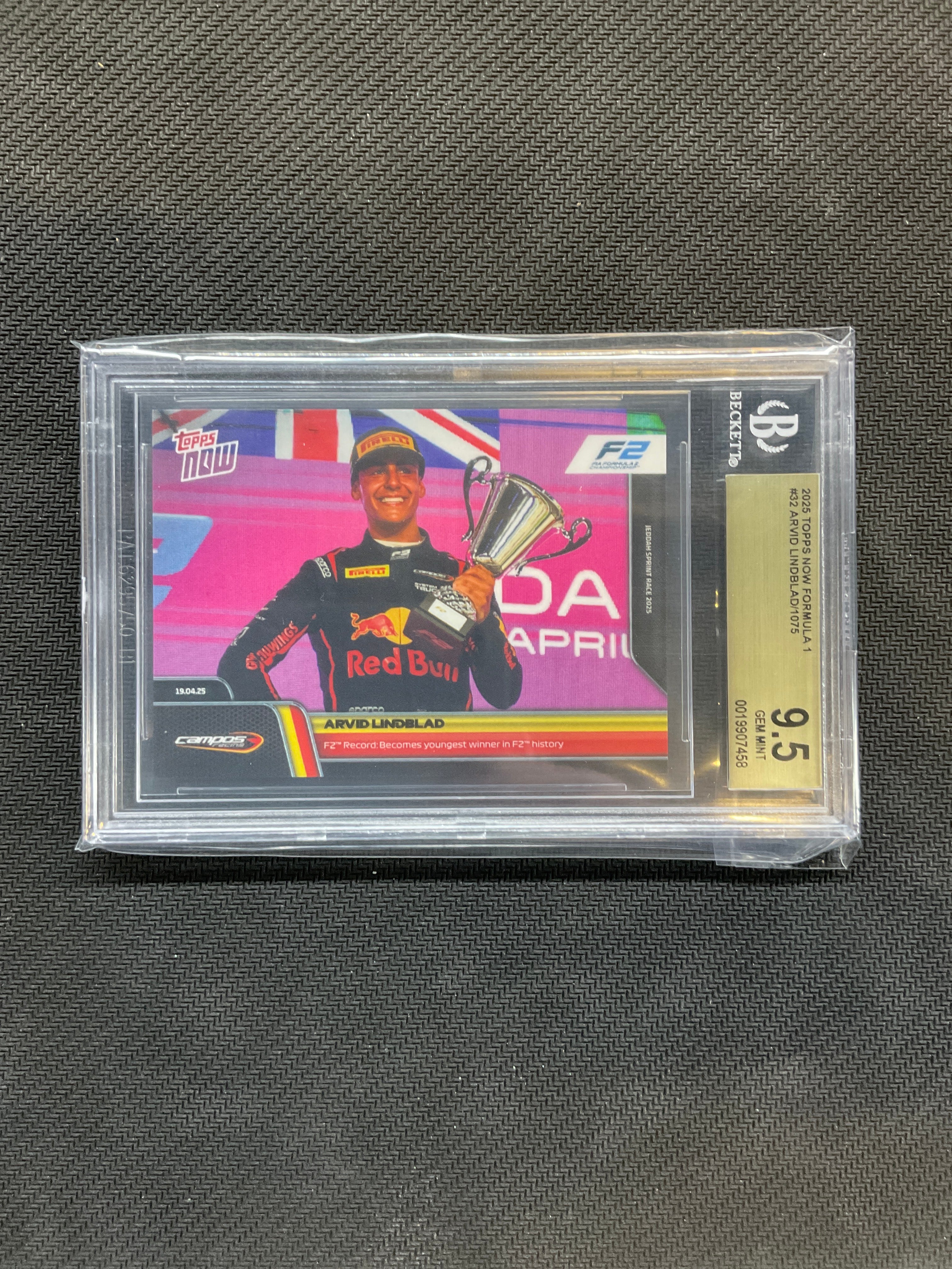 2025 Topps Now F1 Arvid Lindblad Rookie BGS 9.5 Red Bull