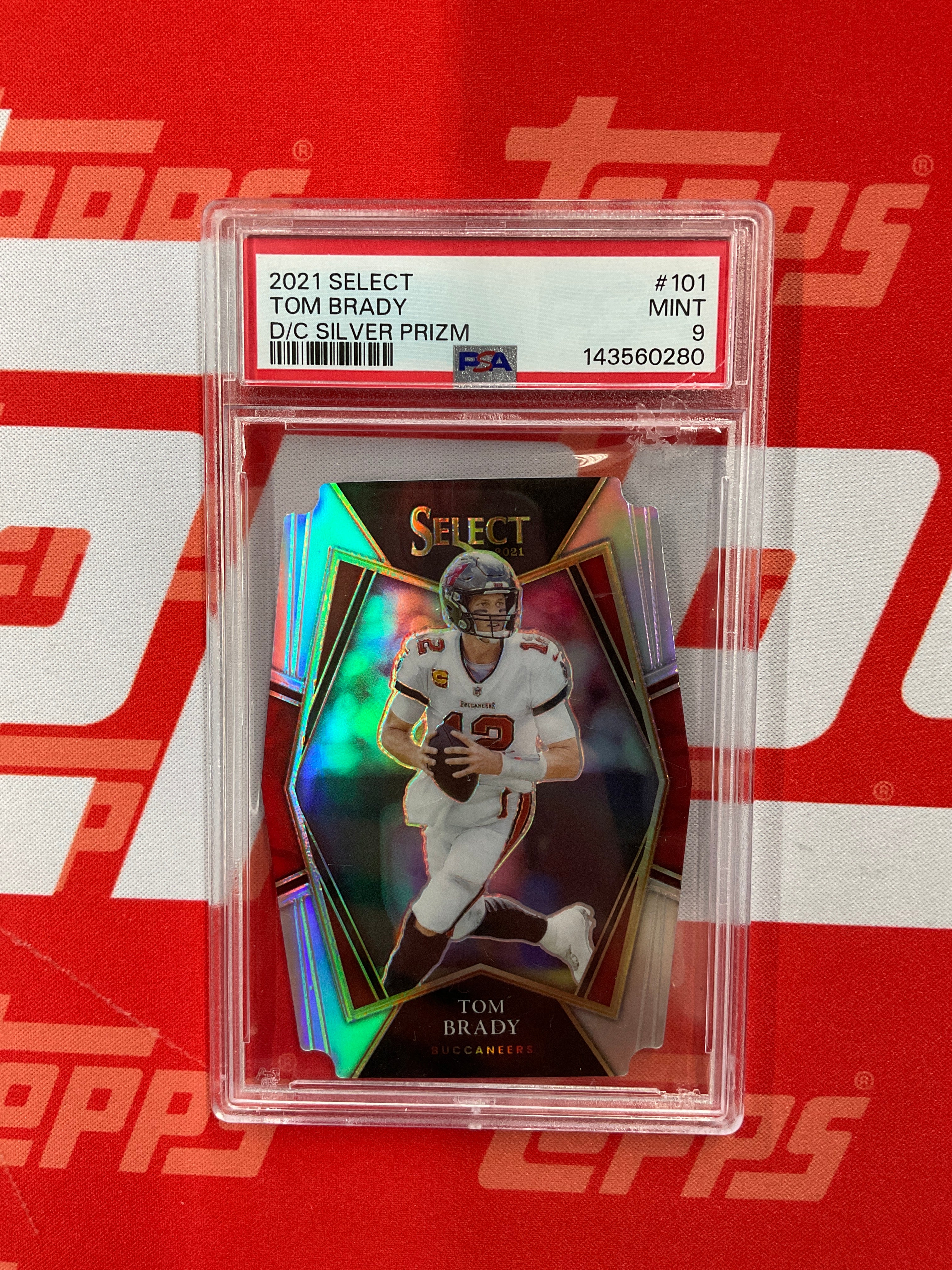 2021 Select Tom Brady Die Cut Silver PSA 9 Bucs