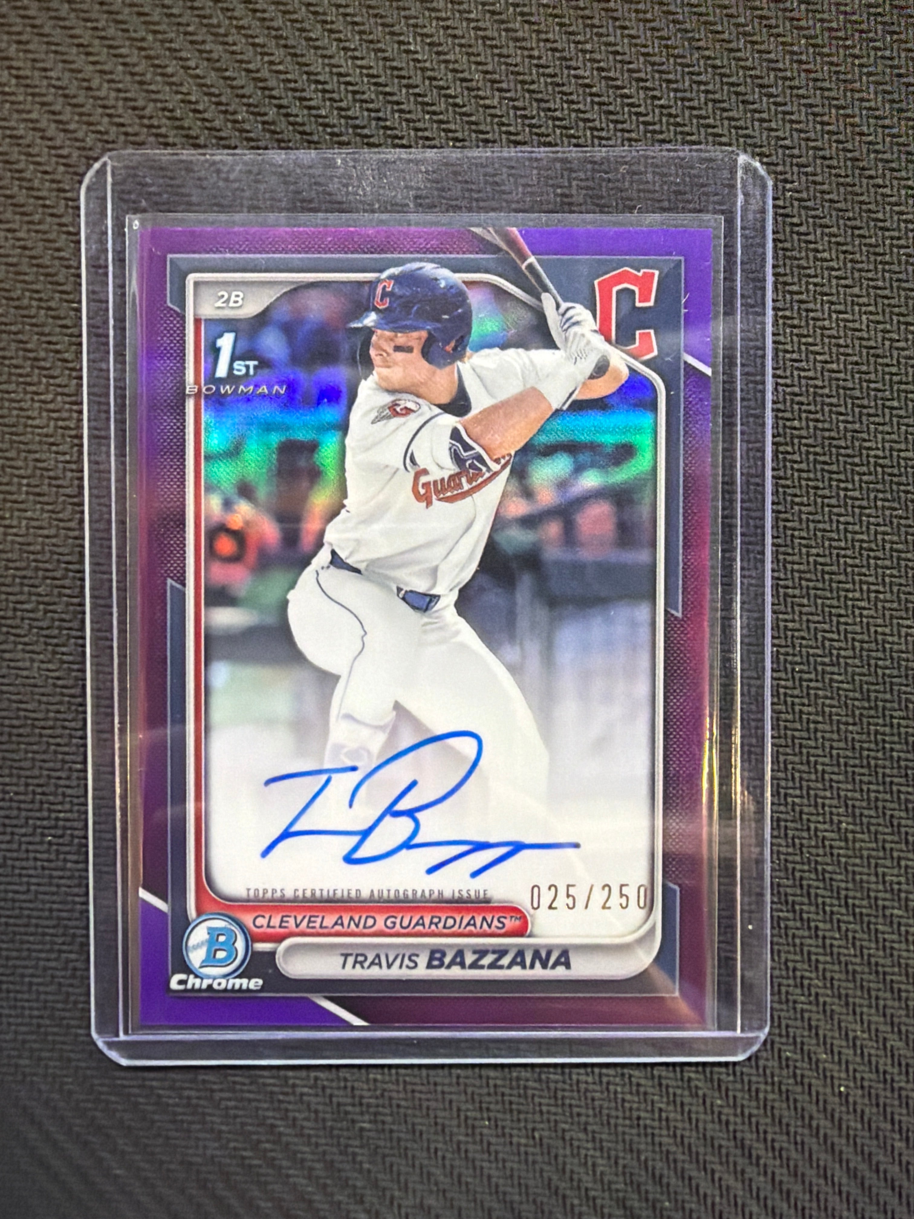 2025 Bowman Chrome Travis Bazzana 1st Auto Purple /250