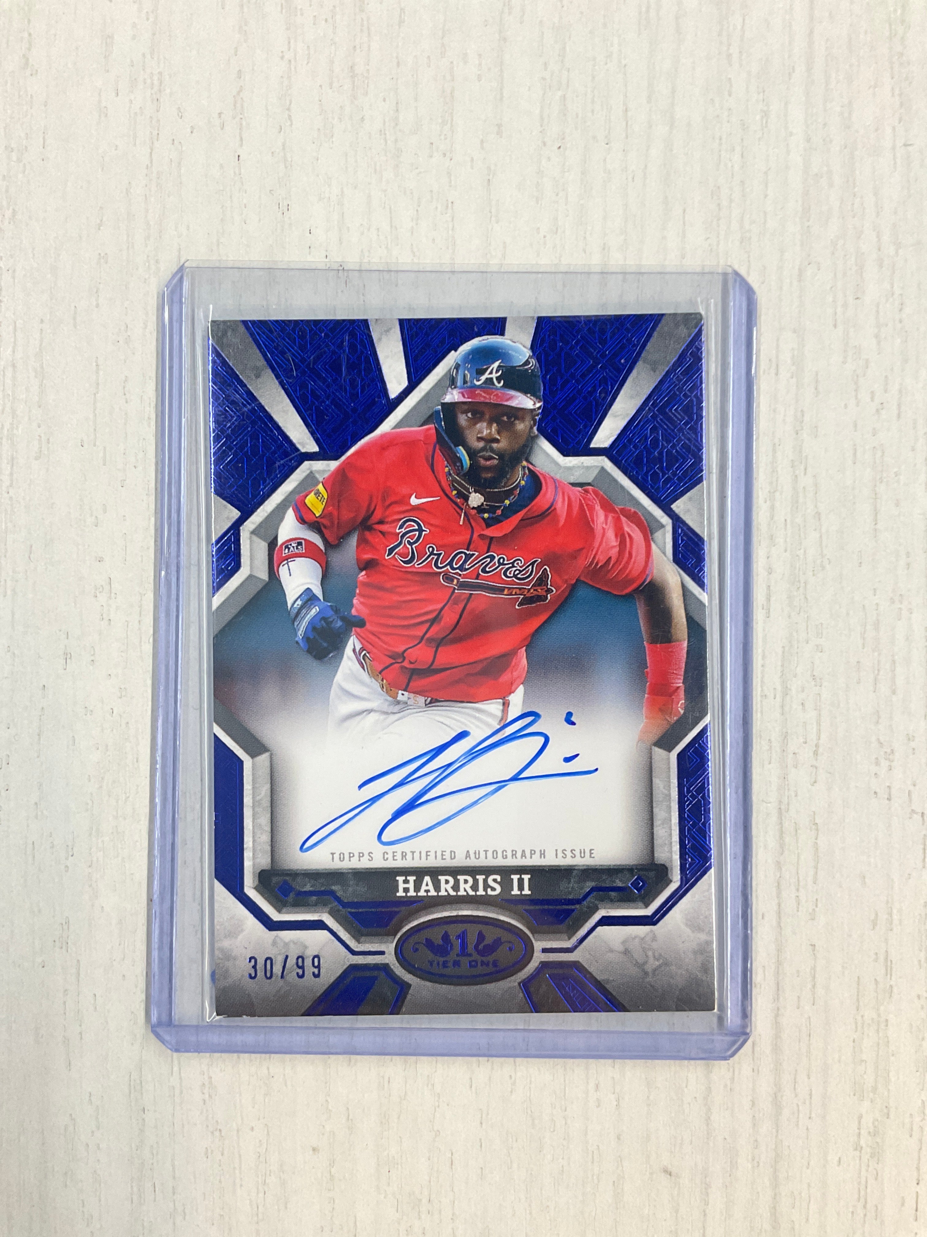 2025 Topps Tier One Michael Harris II Blue Auto /99 Braves