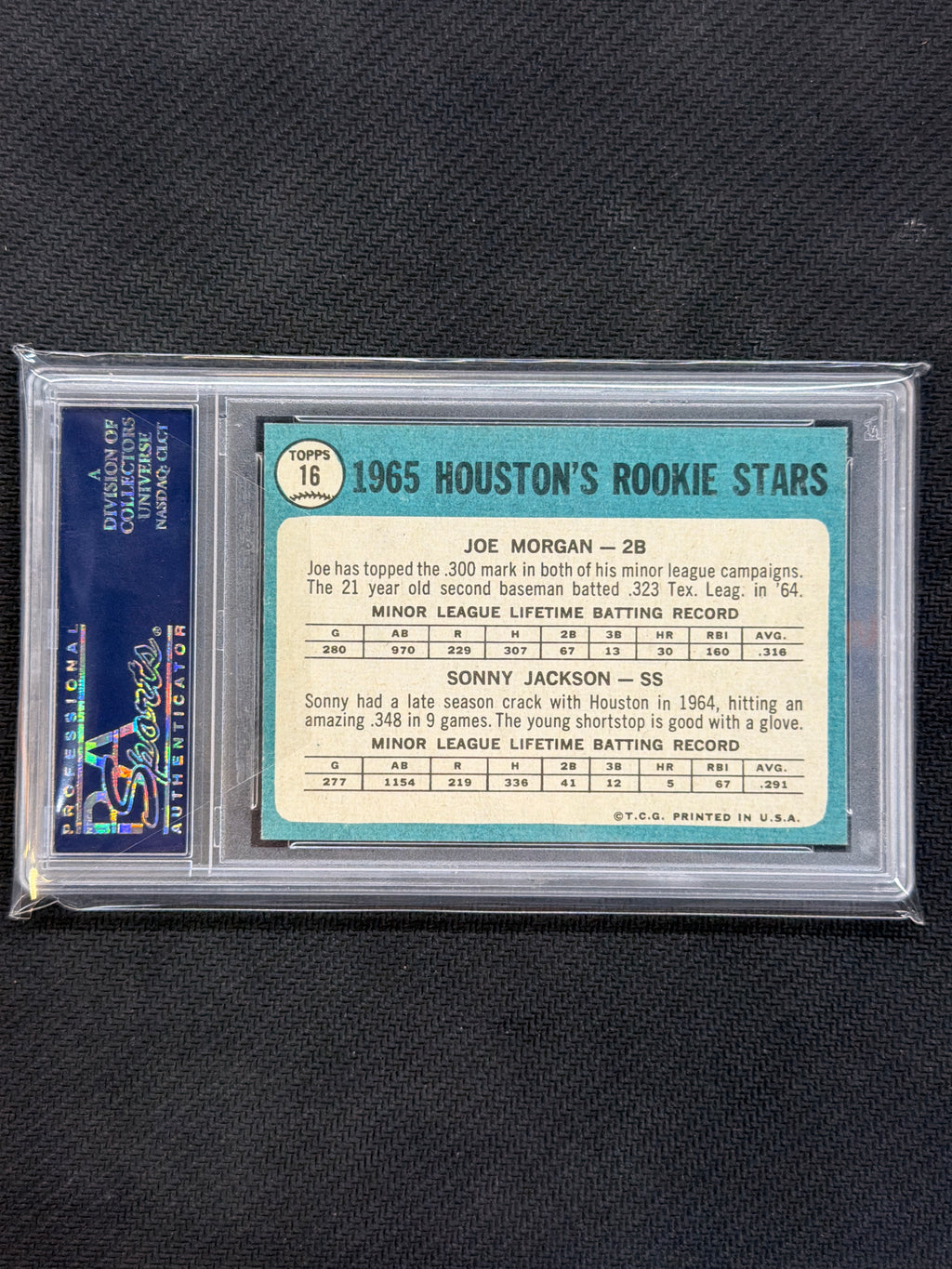 1965 Topps 316 Joe Morgan Sonny Jackson Rookie PSA 8 153
