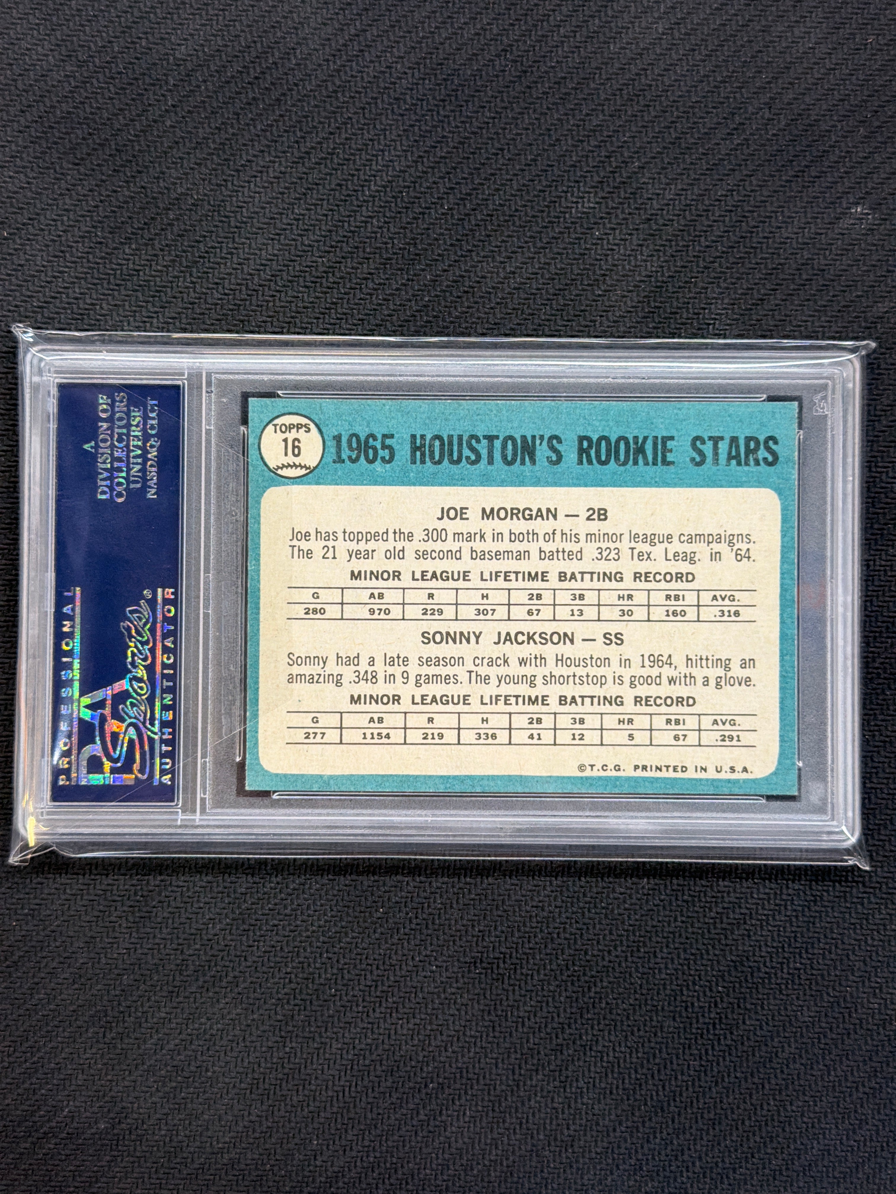 1965 Topps 316 Joe Morgan Sonny Jackson Rookie PSA 8 153