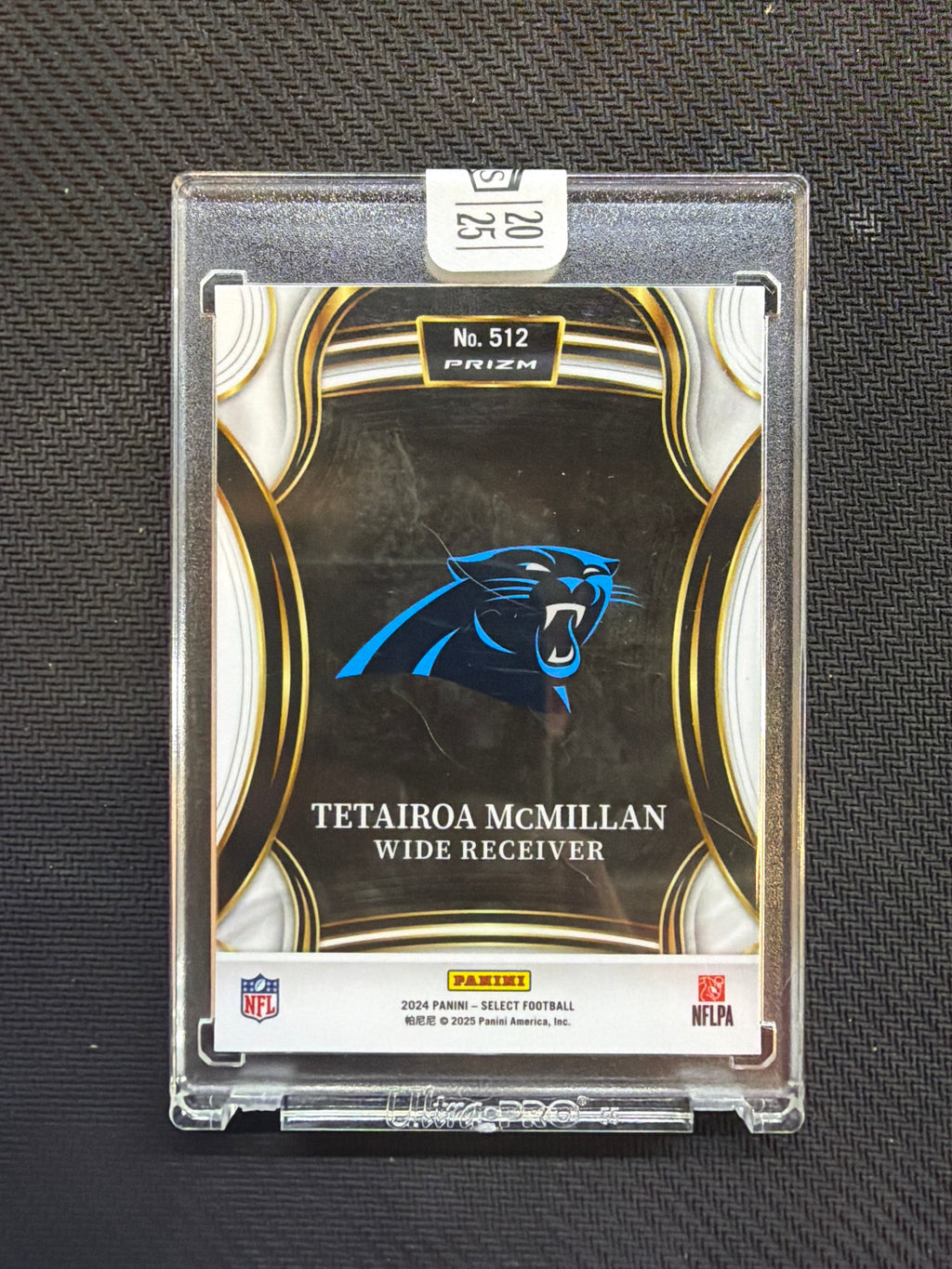 2025 Panini Honors Recollection Collection Tetairoa McMillan XRC Auto /5 ON CARD Panthers