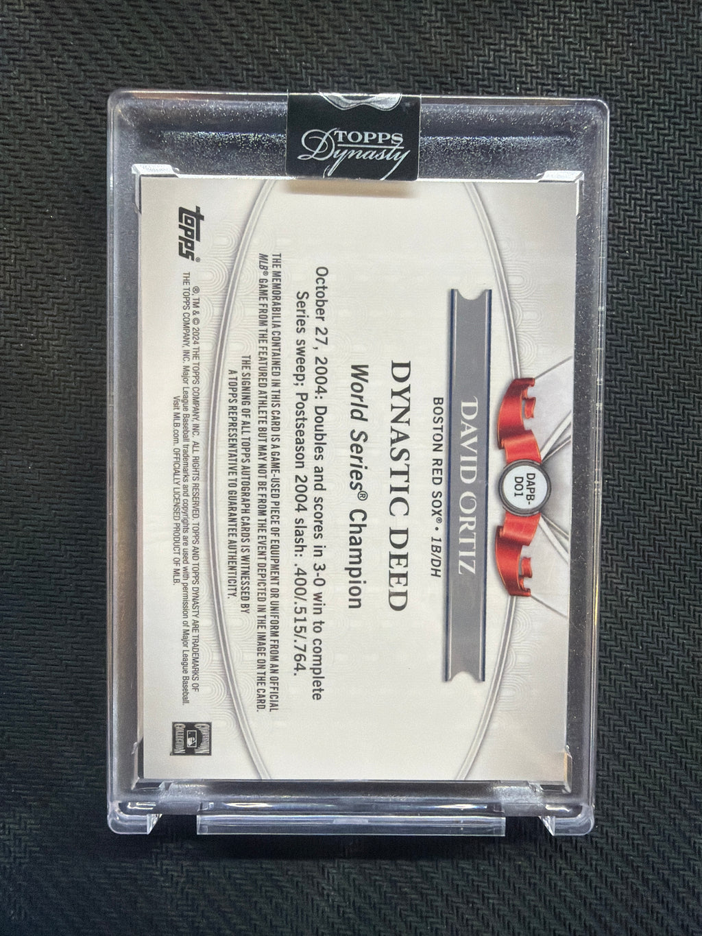 2024 Topps Dynasty David Ortiz Patch Auto /5