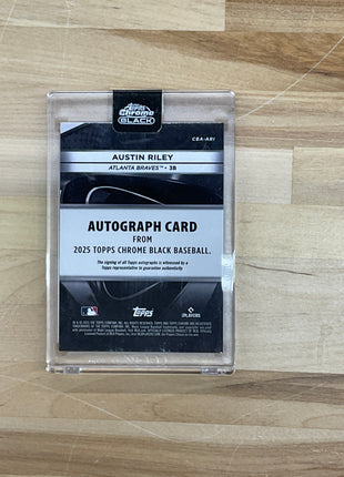 2025 Topps Chrome Black Austin Riley Auto Braves