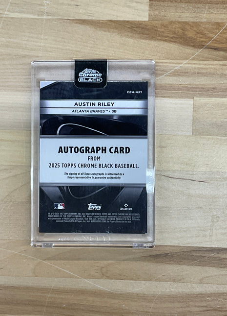2025 Topps Chrome Black Austin Riley Auto Braves