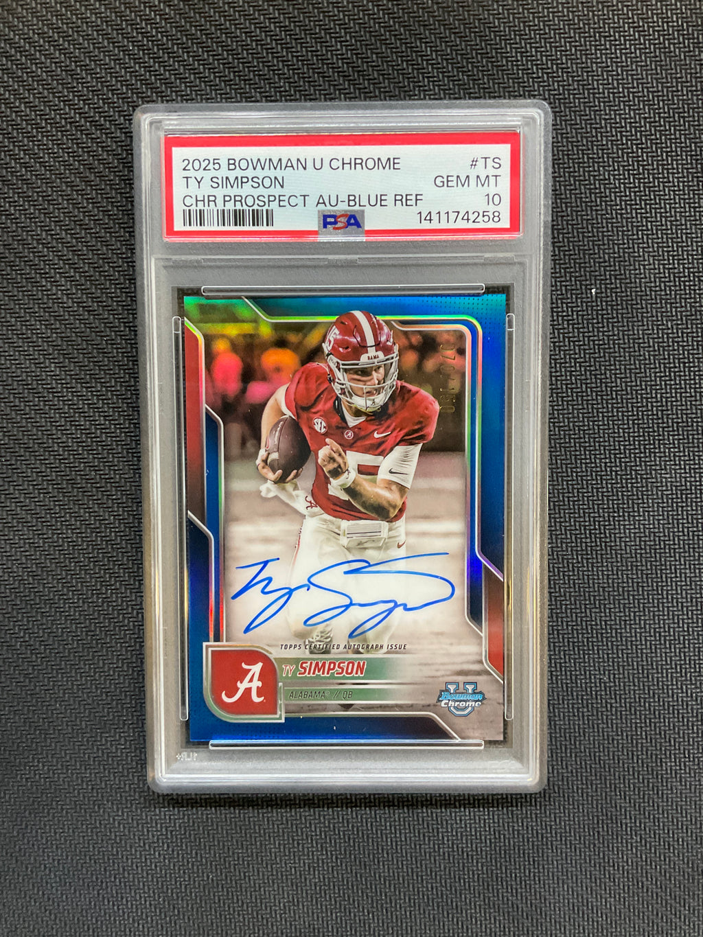 2025 Bowman U Chrome Ty Simpson Auto /150 PSA 10 Alabama