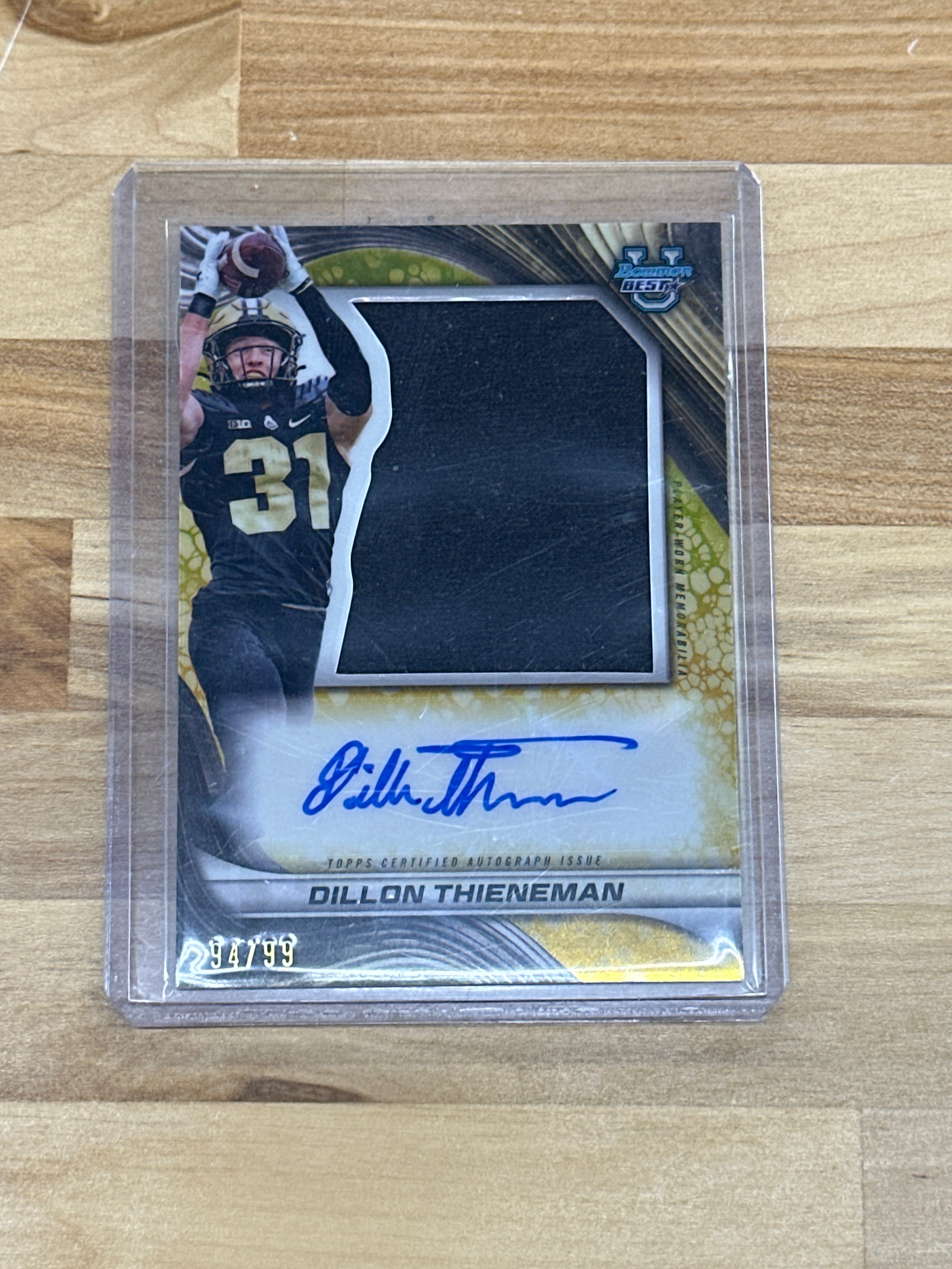 2024 Bowman U Best Dillon Thieneman Patch Auto /99