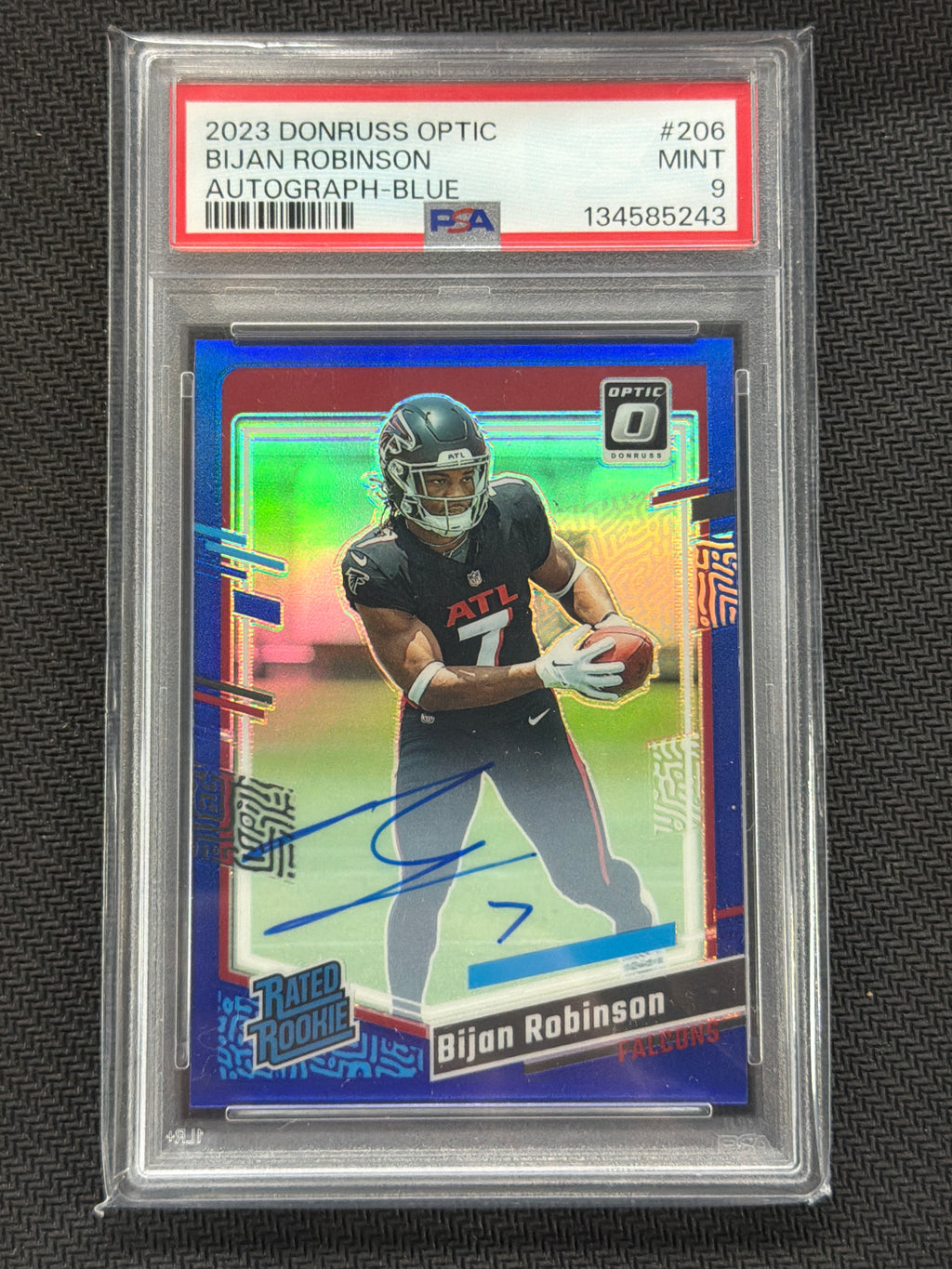 2023 Donruss Optic Bijan Robinson Rookie Auto /99 PSA 9 243