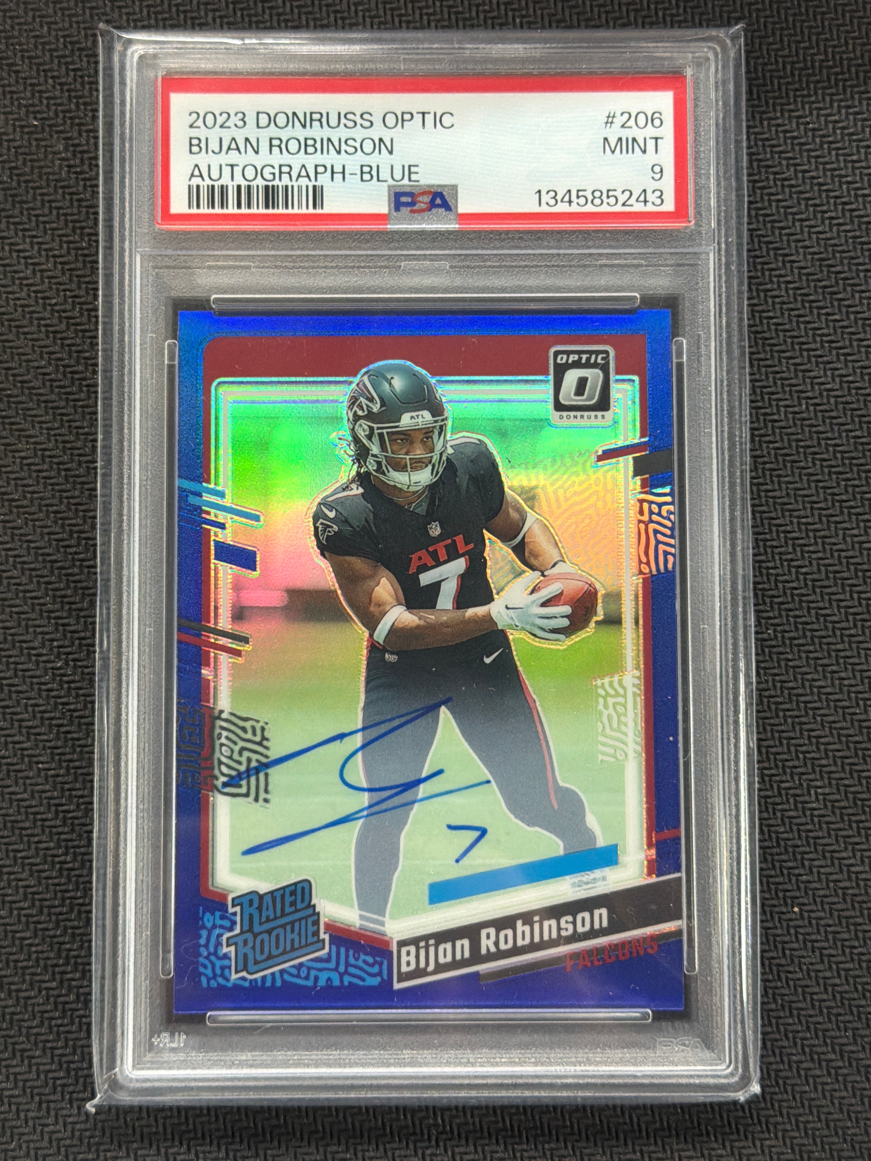 2023 Donruss Optic Bijan Robinson Rookie Auto /99 PSA 9 243