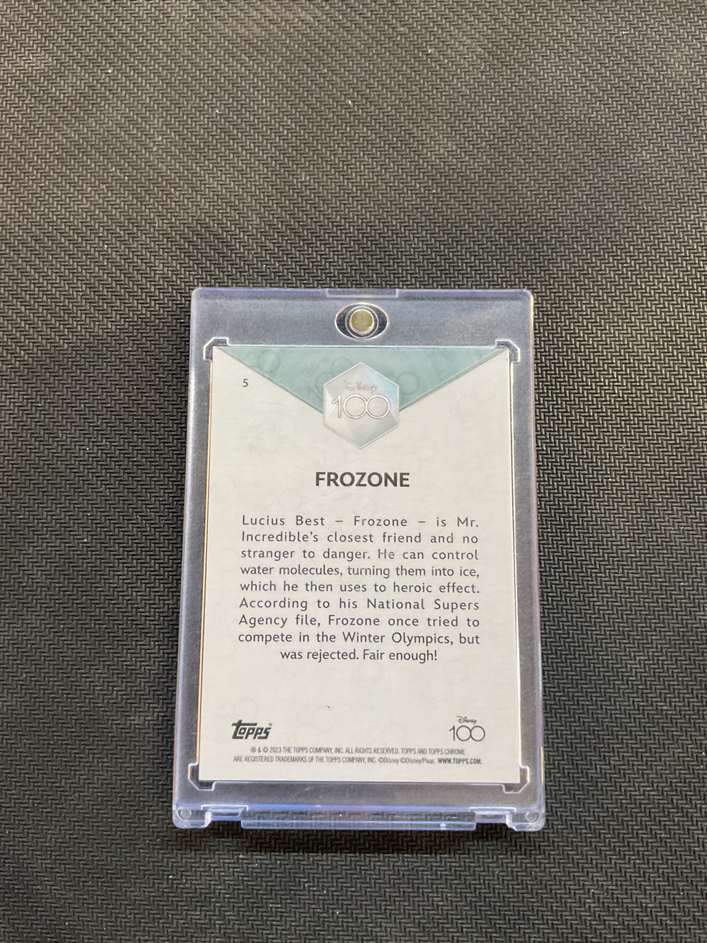 2023 Topps Chrome Disney 100 Frozone Purple Refractor /299