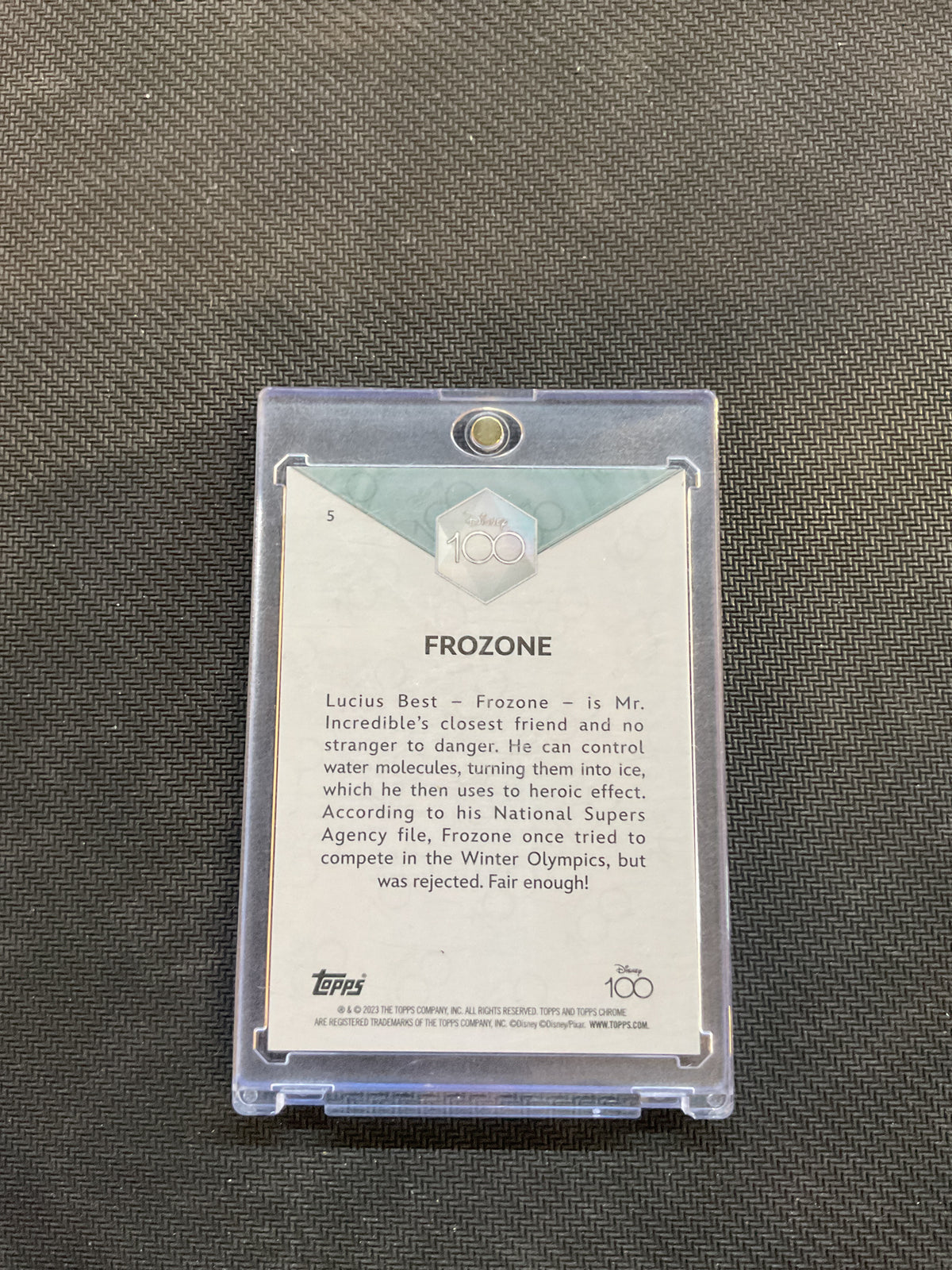 2023 Topps Chrome Disney 100 Frozone Purple Refractor /299
