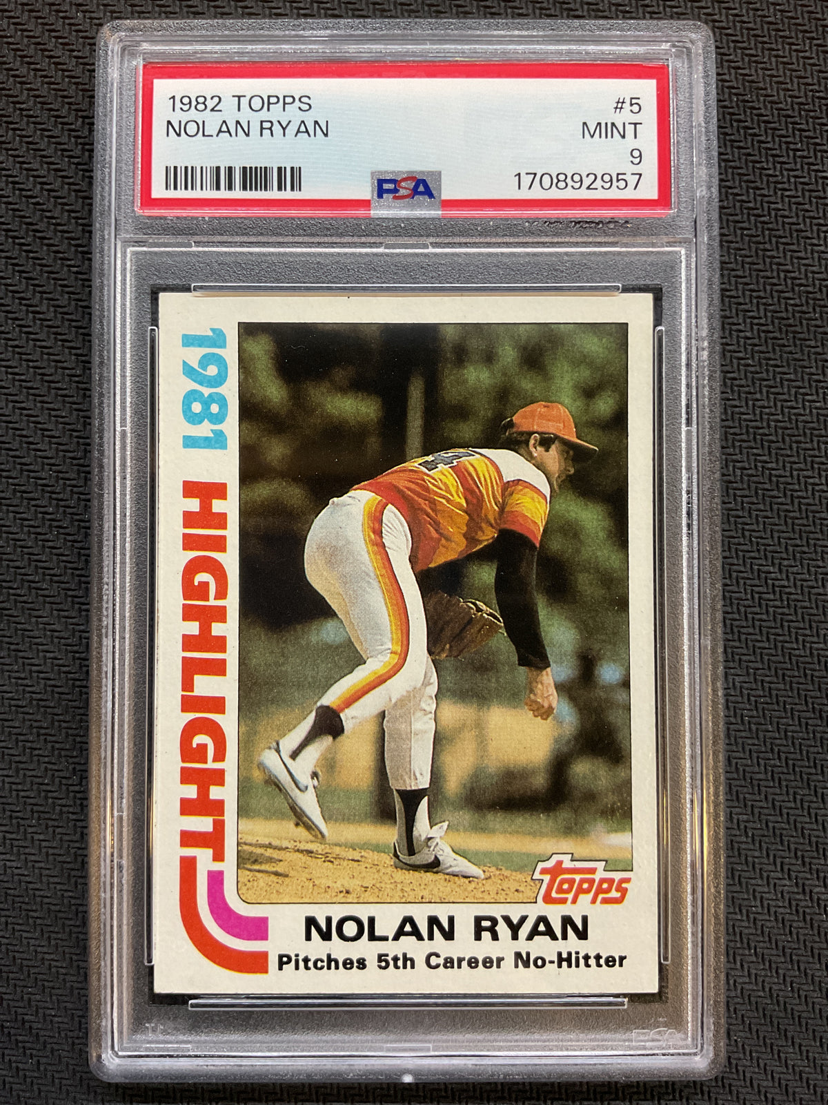 1982 Topps #5 Nolan Ryan PSA 9