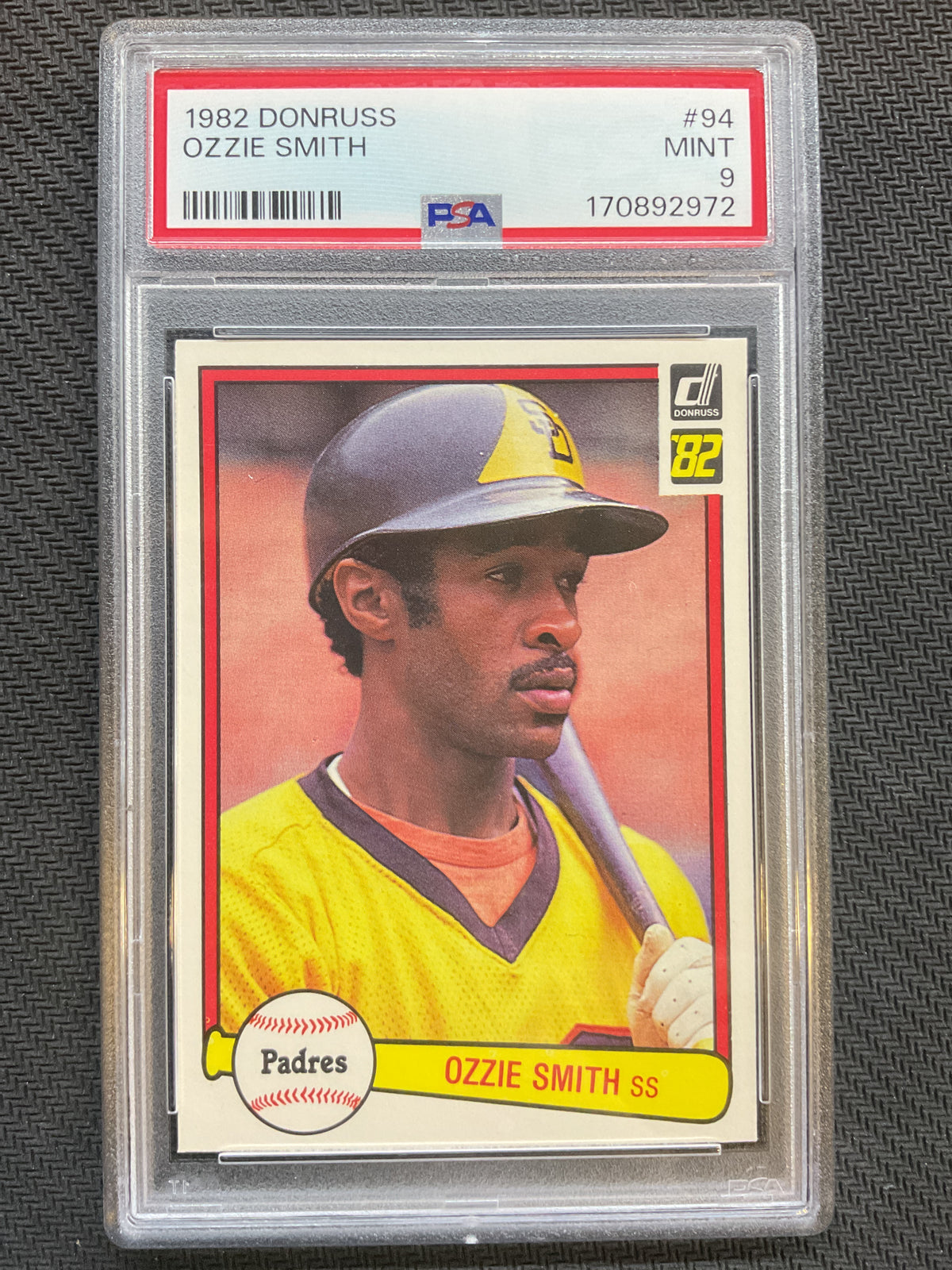 1982 Donruss #94 Ozzie Smith PSA 9