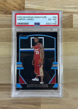 2003 Bowman Signature LeBron James PSA 6 /1250