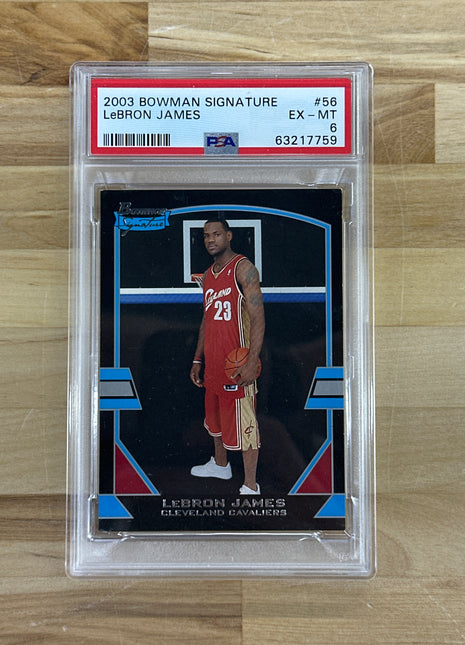 2003 Bowman Signature LeBron James PSA 6 /1250