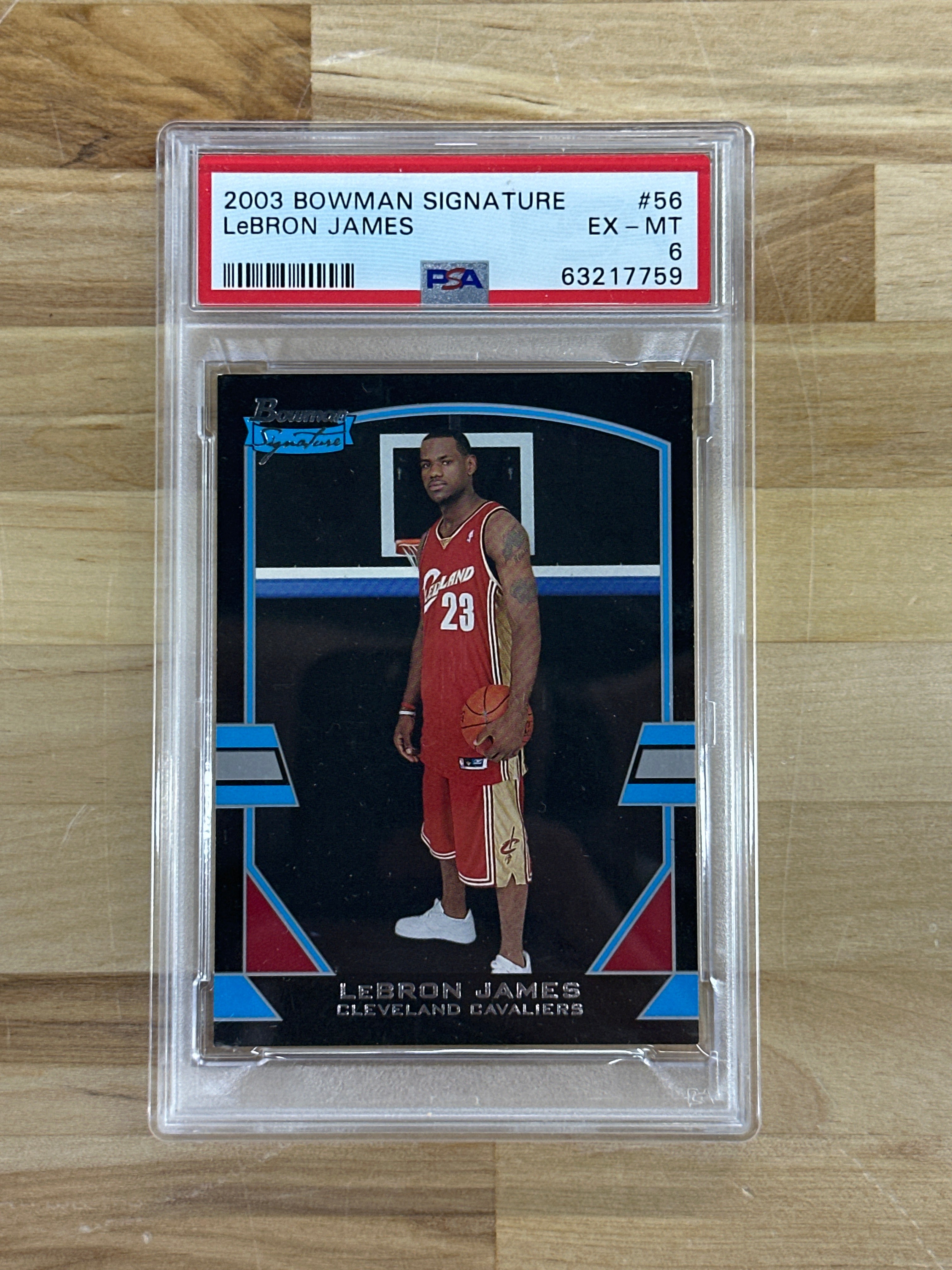 2003 Bowman Signature LeBron James PSA 6 /1250