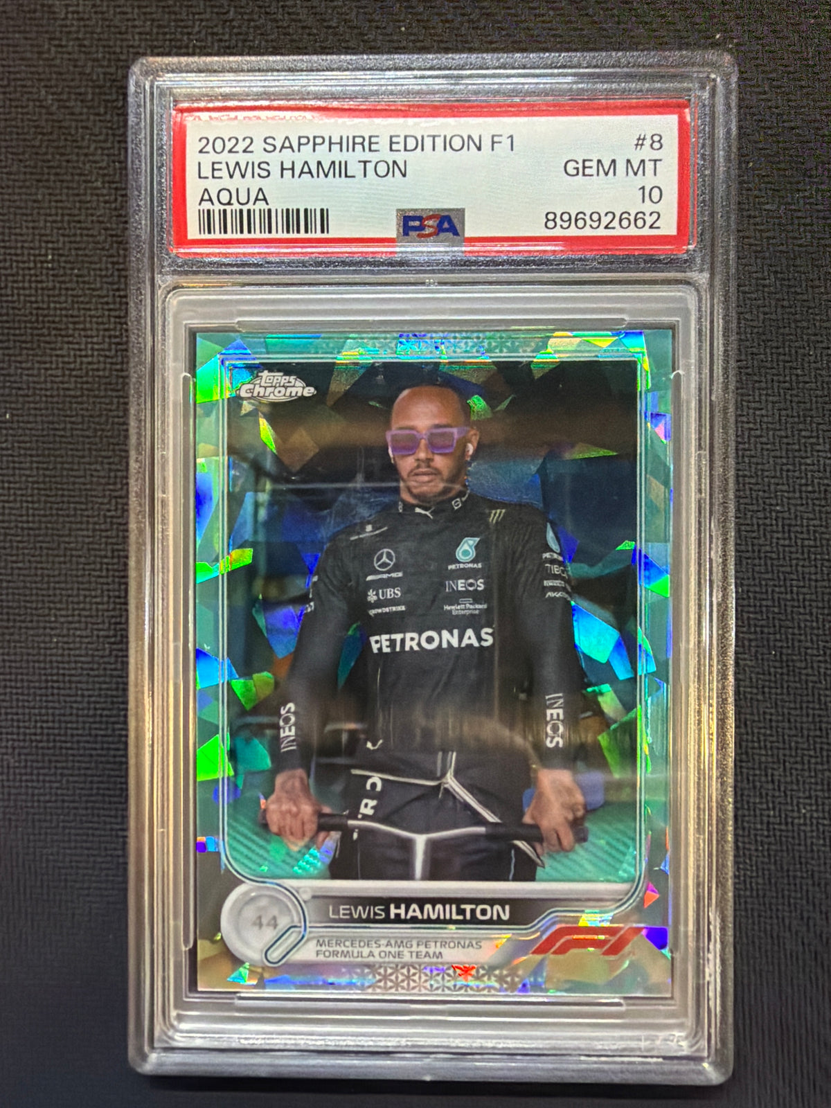 2022 Topps Chrome F1 Sapphire Lewis Hamilton /99 PSA 10 662
