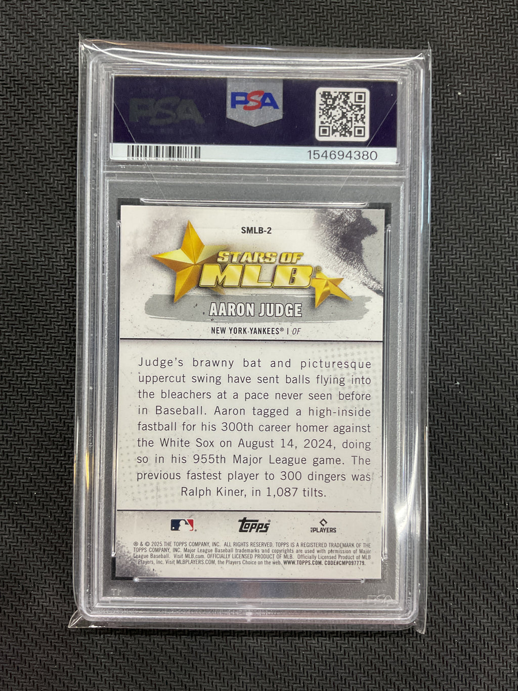 2025 Topps Aaron Judge Stars Of MLB PSA 10 380 Yankees