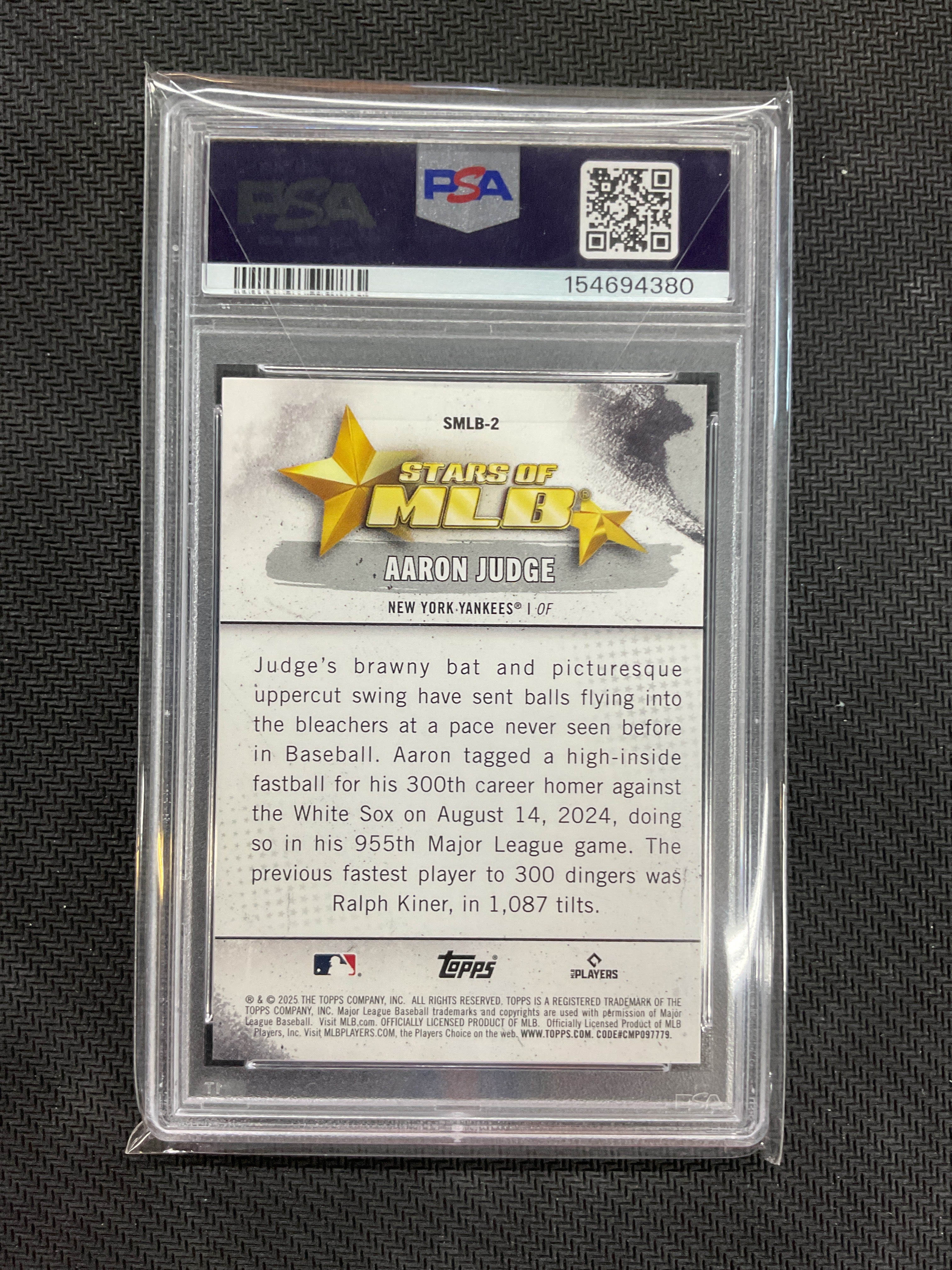 2025 Topps Aaron Judge Stars Of MLB PSA 10 380 Yankees