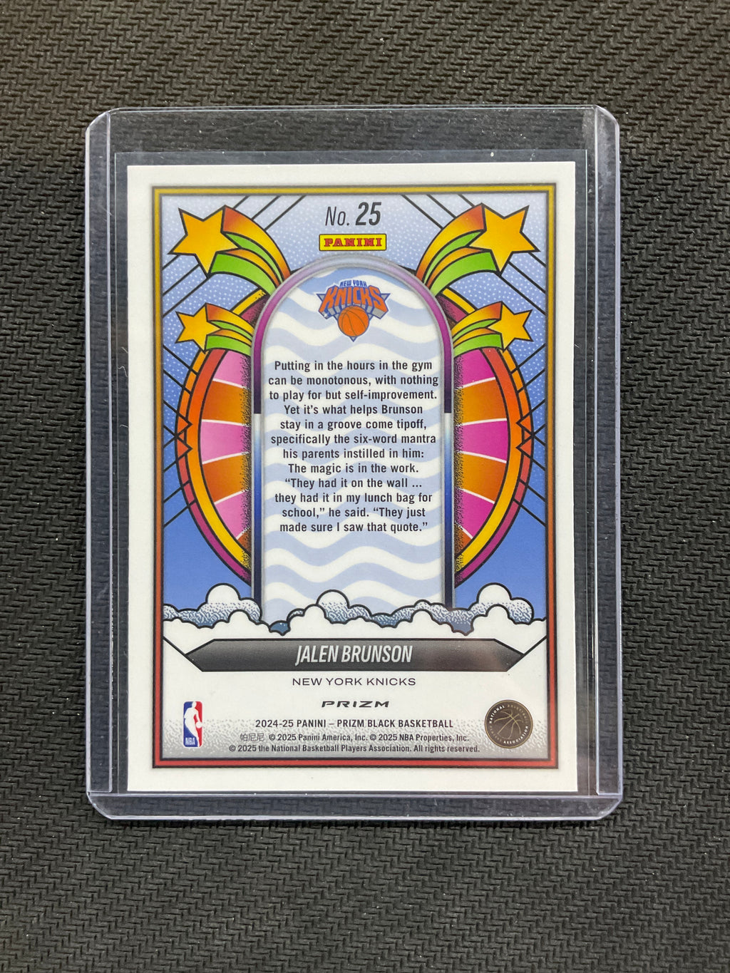 2024-25 Prizm Black Jalen Brunson Groovy Knicks