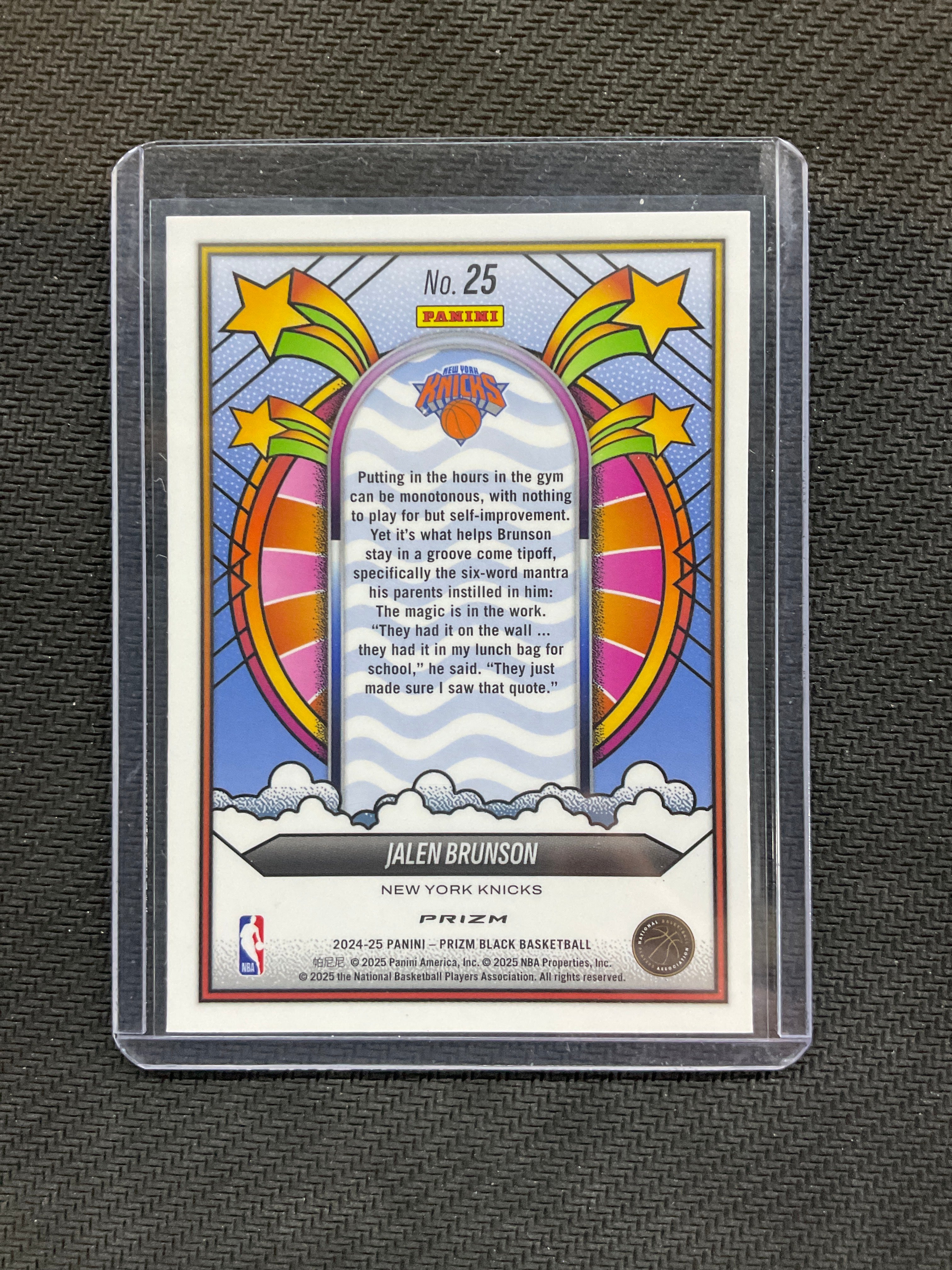 2024-25 Prizm Black Jalen Brunson Groovy Knicks