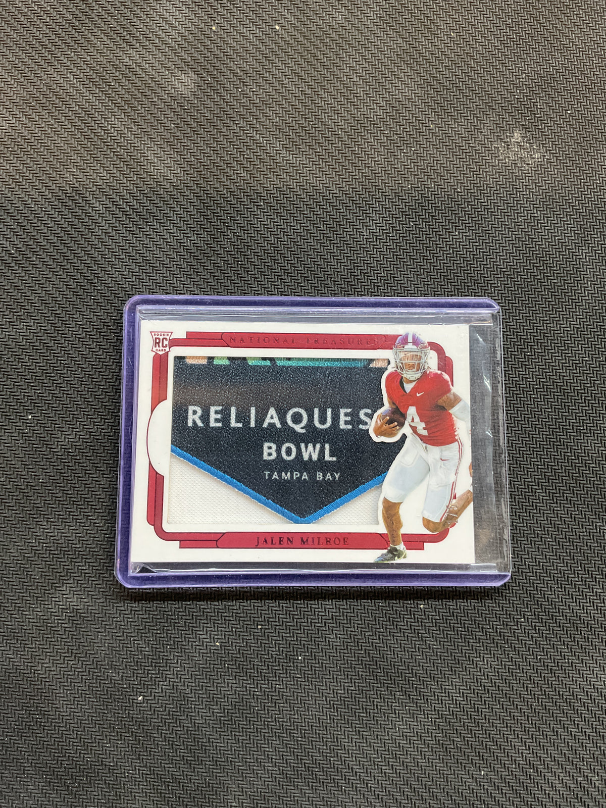 2025 Panini Collegiate National Treasures Jalen Milroe Reliaquest Bowl Patch /5 Alabama