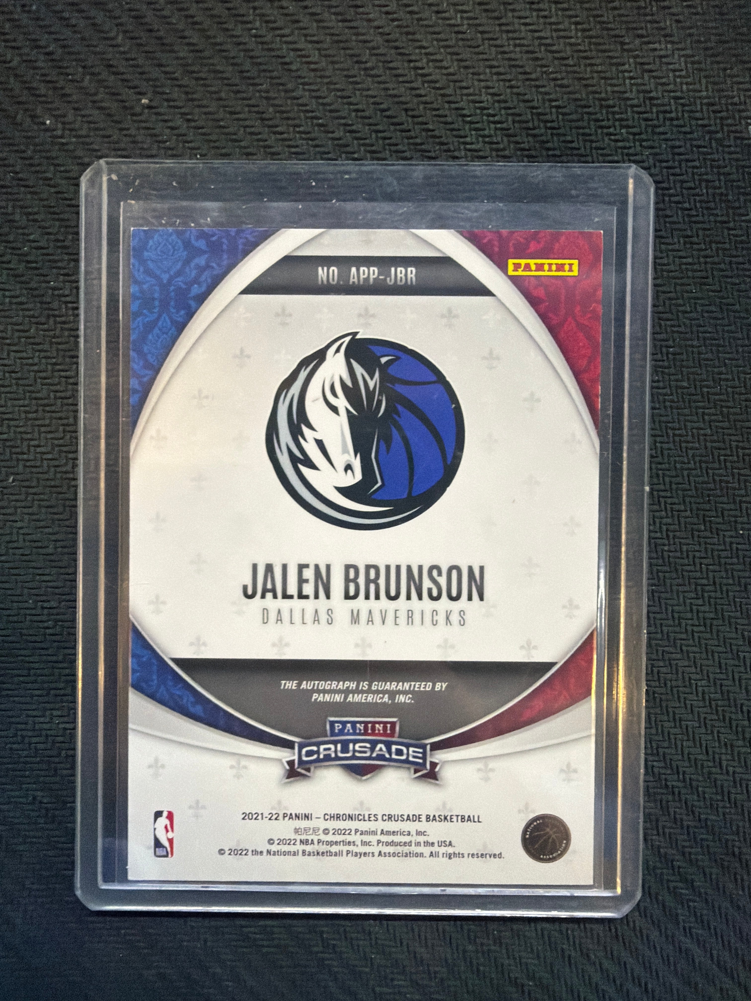 2021-22 Panini Chronicles Apprentice Signatures Jalen Brunson /75 Mavericks