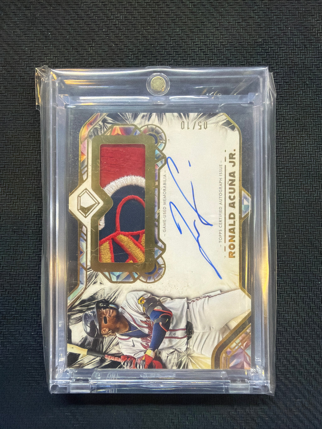 2025 Topps Diamond Icons Ronald Acuna Jr Auto Jumbo Patch /10 Braves