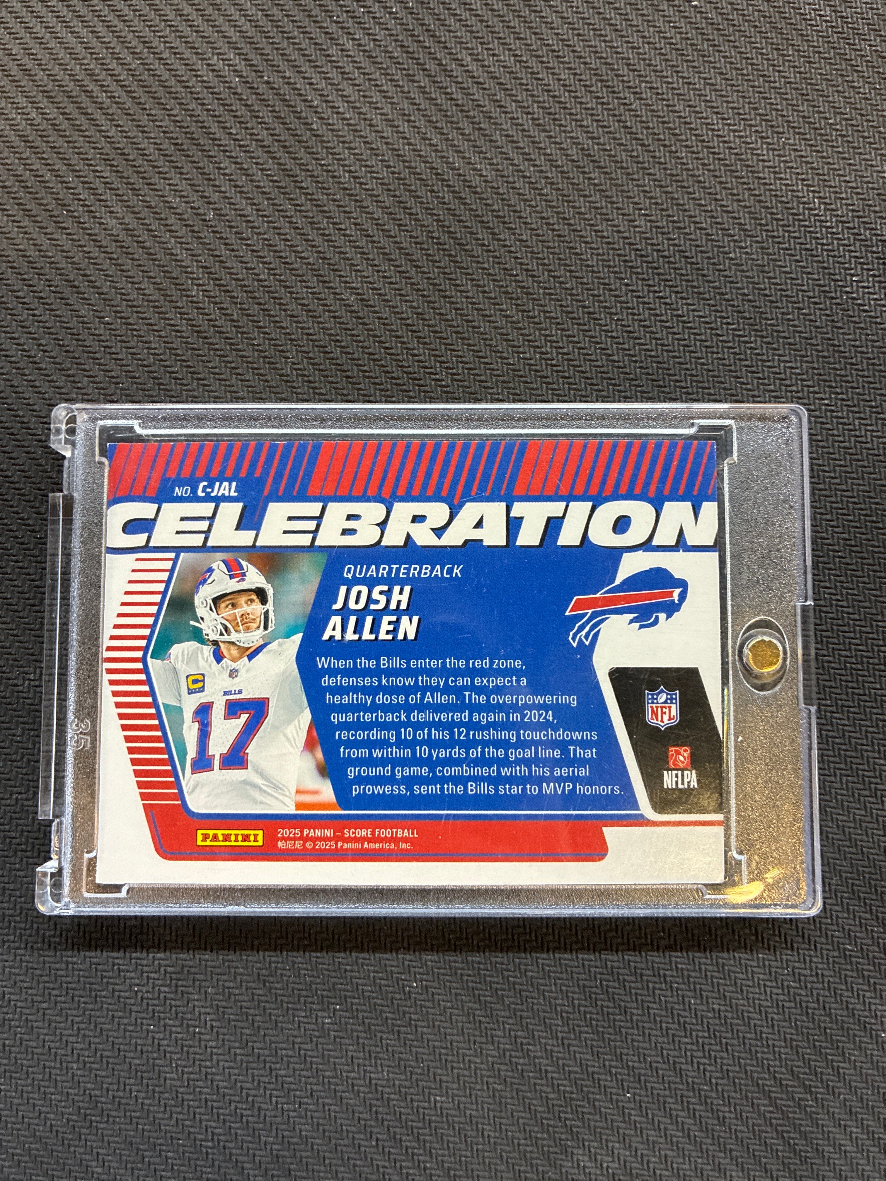 2025 Panini Score Josh Allen Celebration Artist Proof /35 Bills