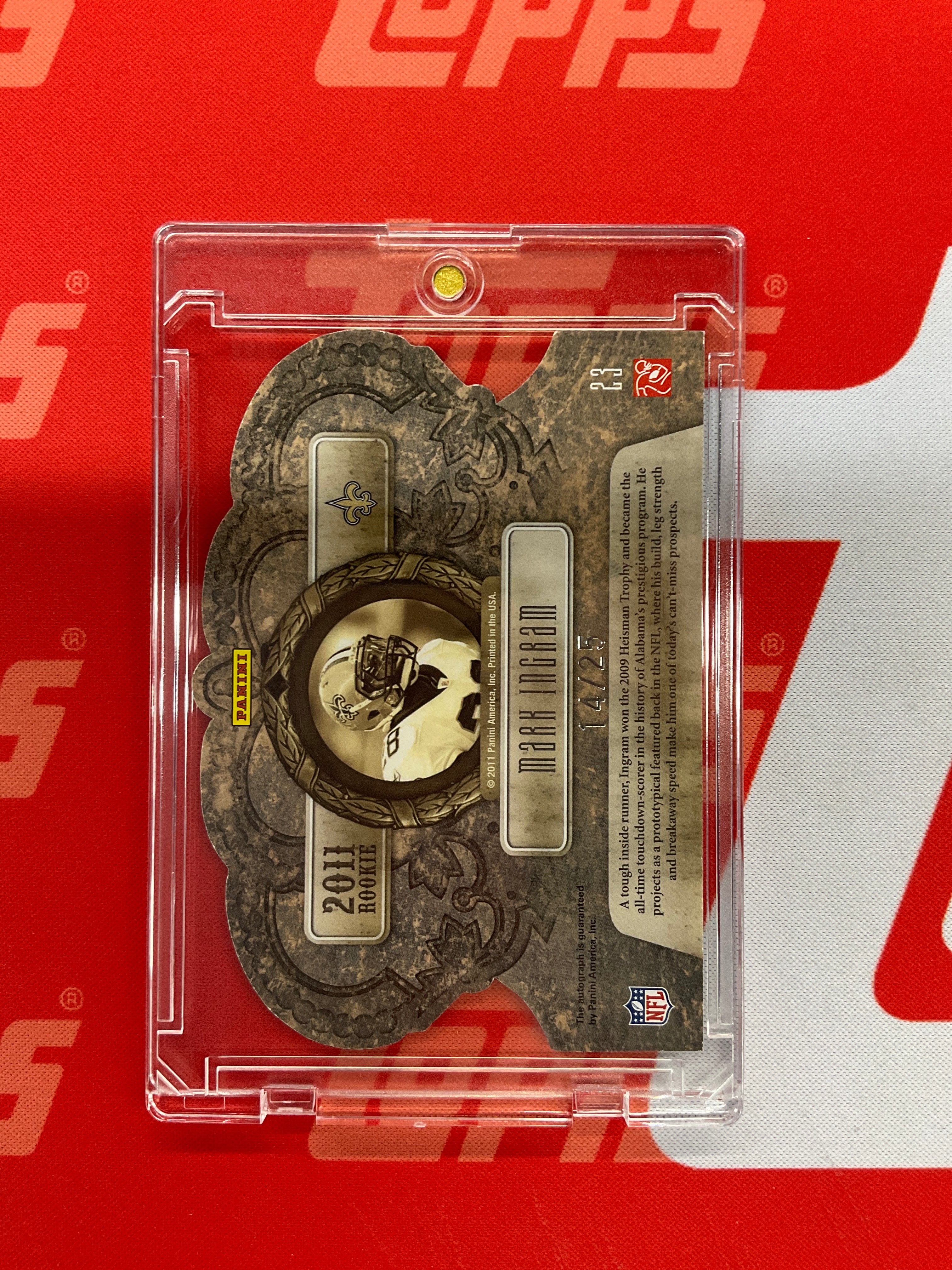 2011 Panini Crown Royale Mark Ingram Rookie Auto /25 Saints Alabama