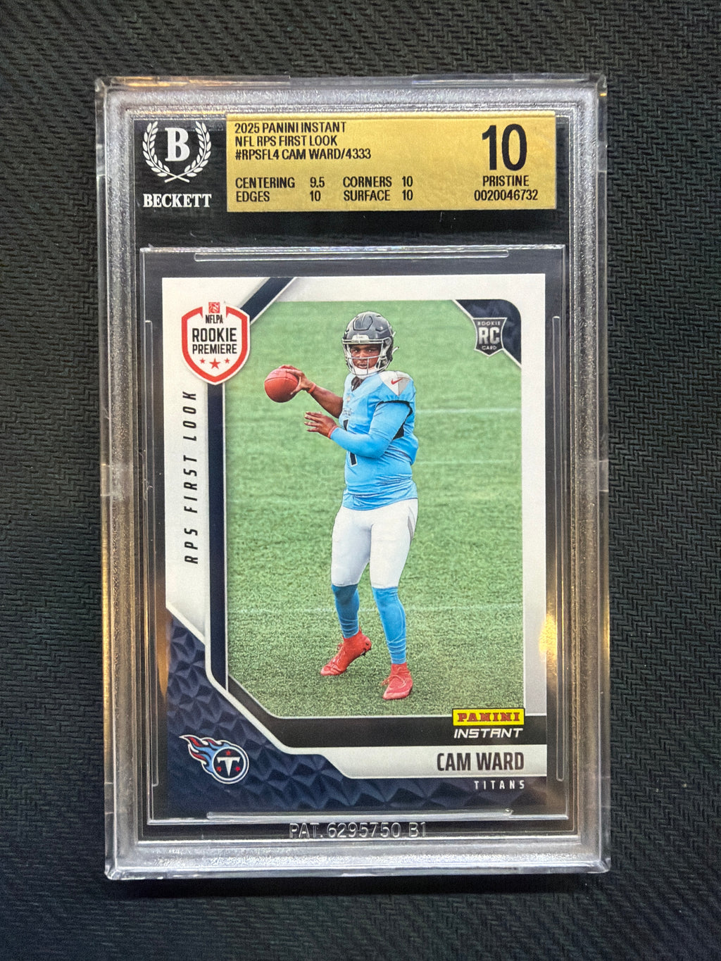 2025 Panini Instant Cam Ward Rookie BGS 10 Titans 732