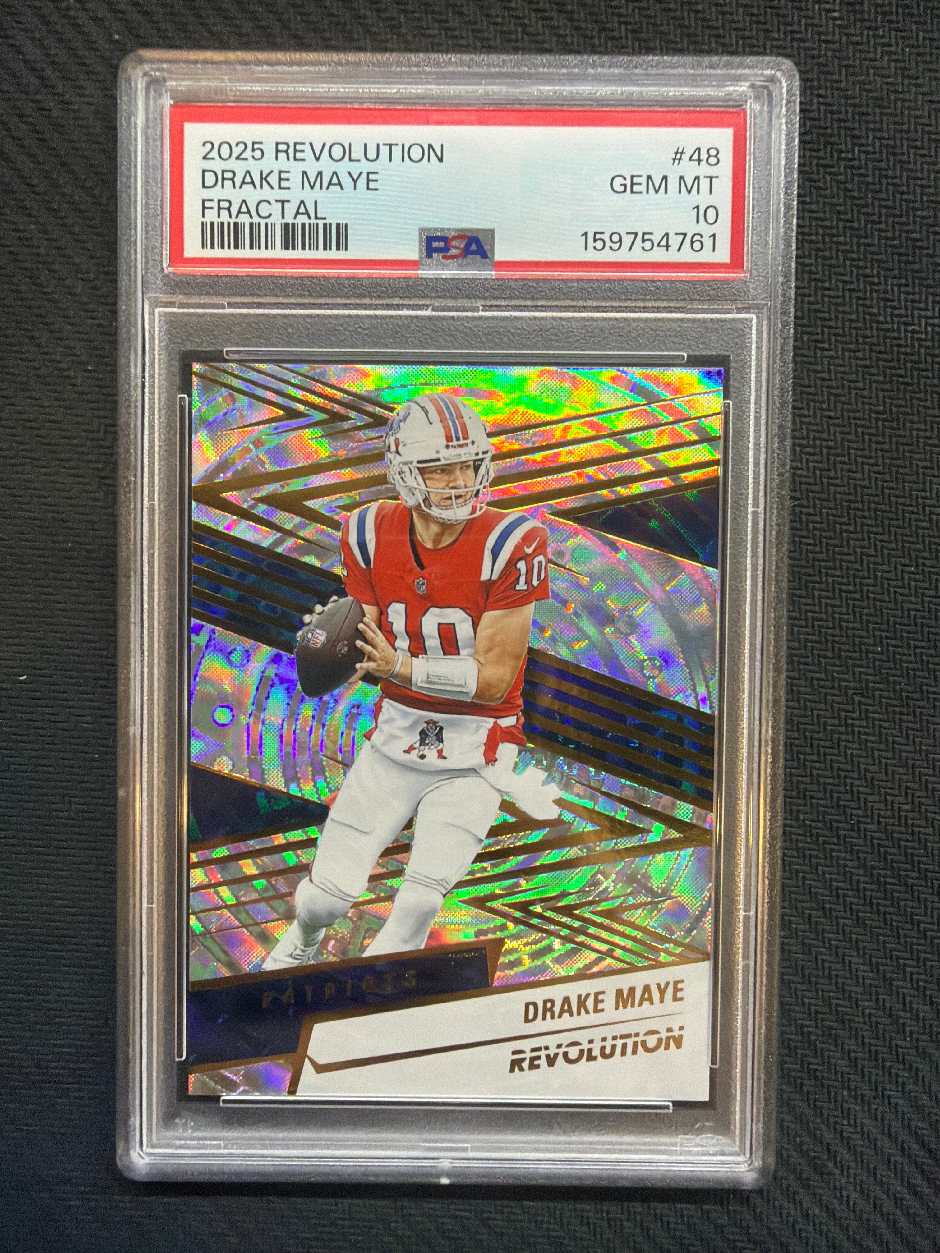 2025 Revolution Drake Maye Fractal #48 /99 PSA 10 761