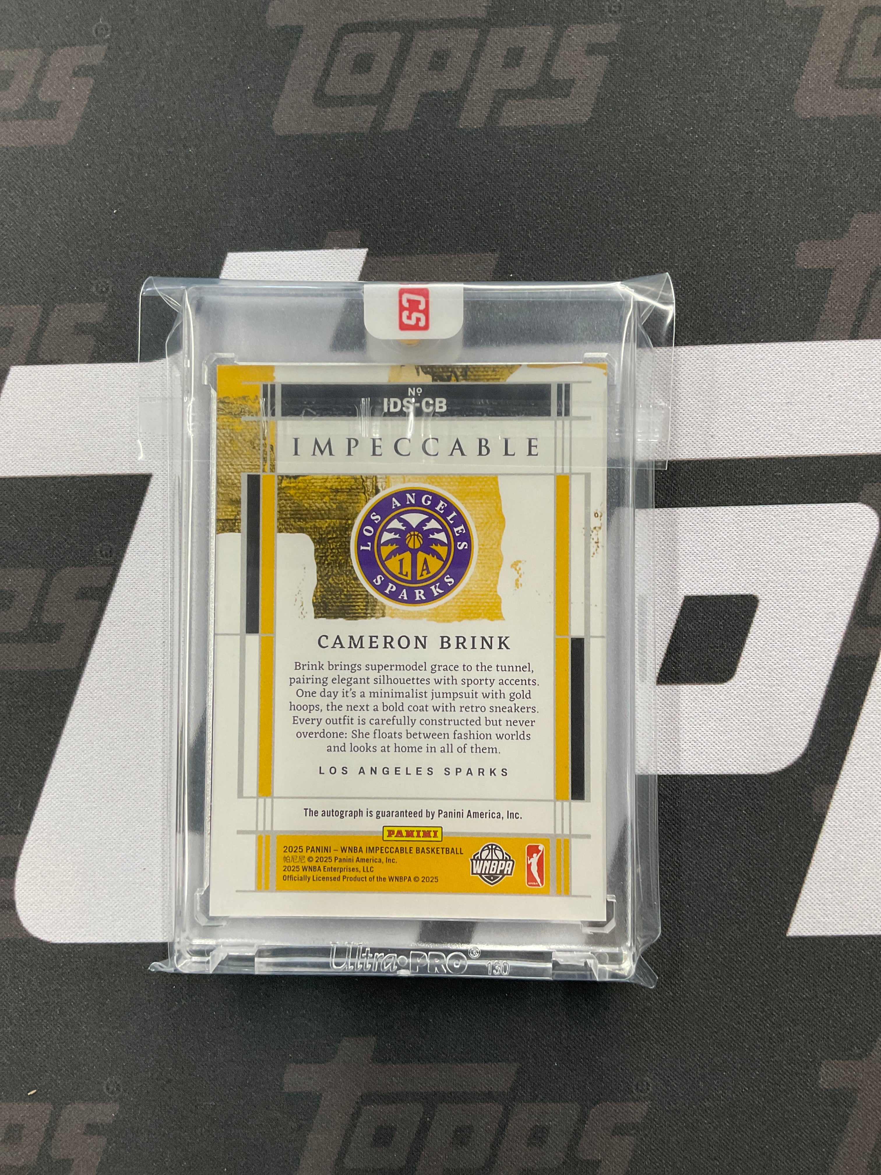 2025 Impeccable Cameron Brink Auto /49 Impeccably