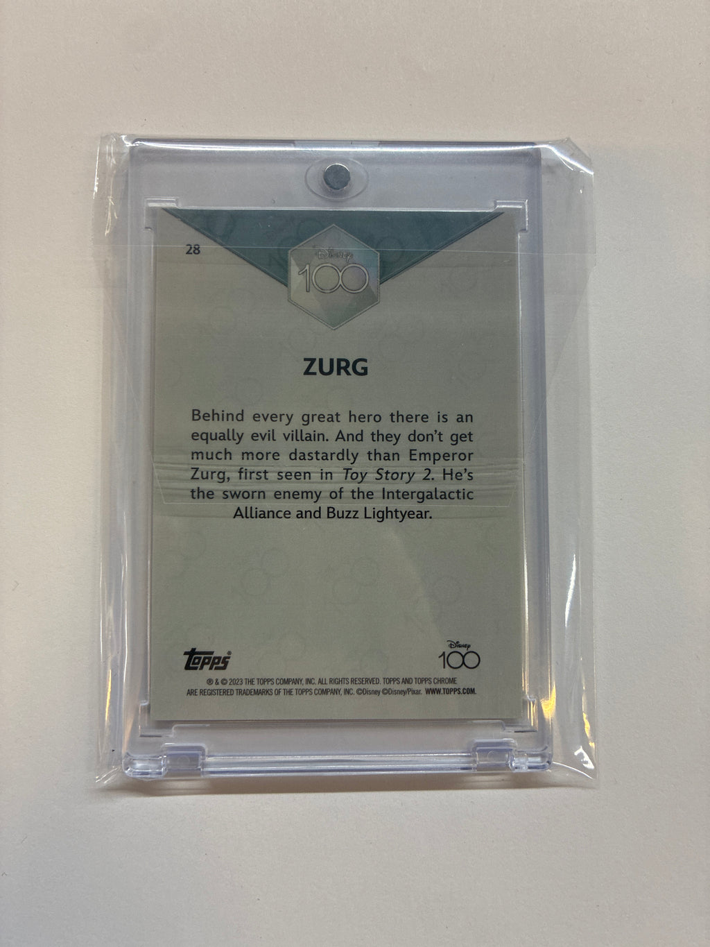 2023 Topps Chrome Disney 100 Zurg Purple Refractor /299